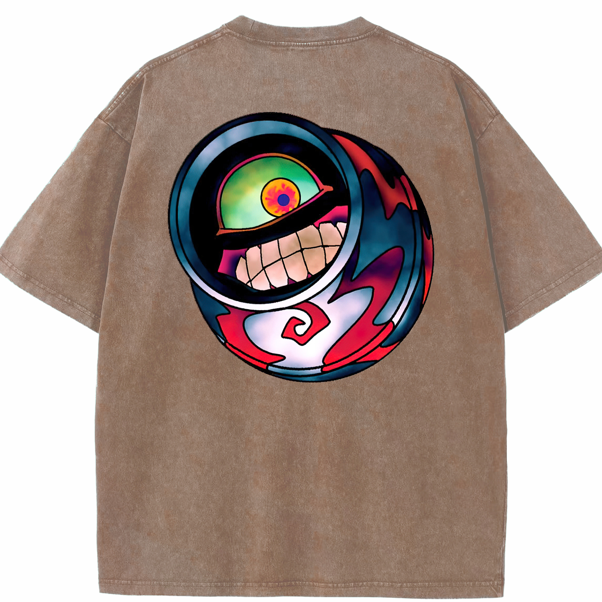 （画像用） 遊☆戯☆王 Yu-Gi-Oh! 綿100% ヴィンテージ風 半袖Tシャツ（背面プリント）