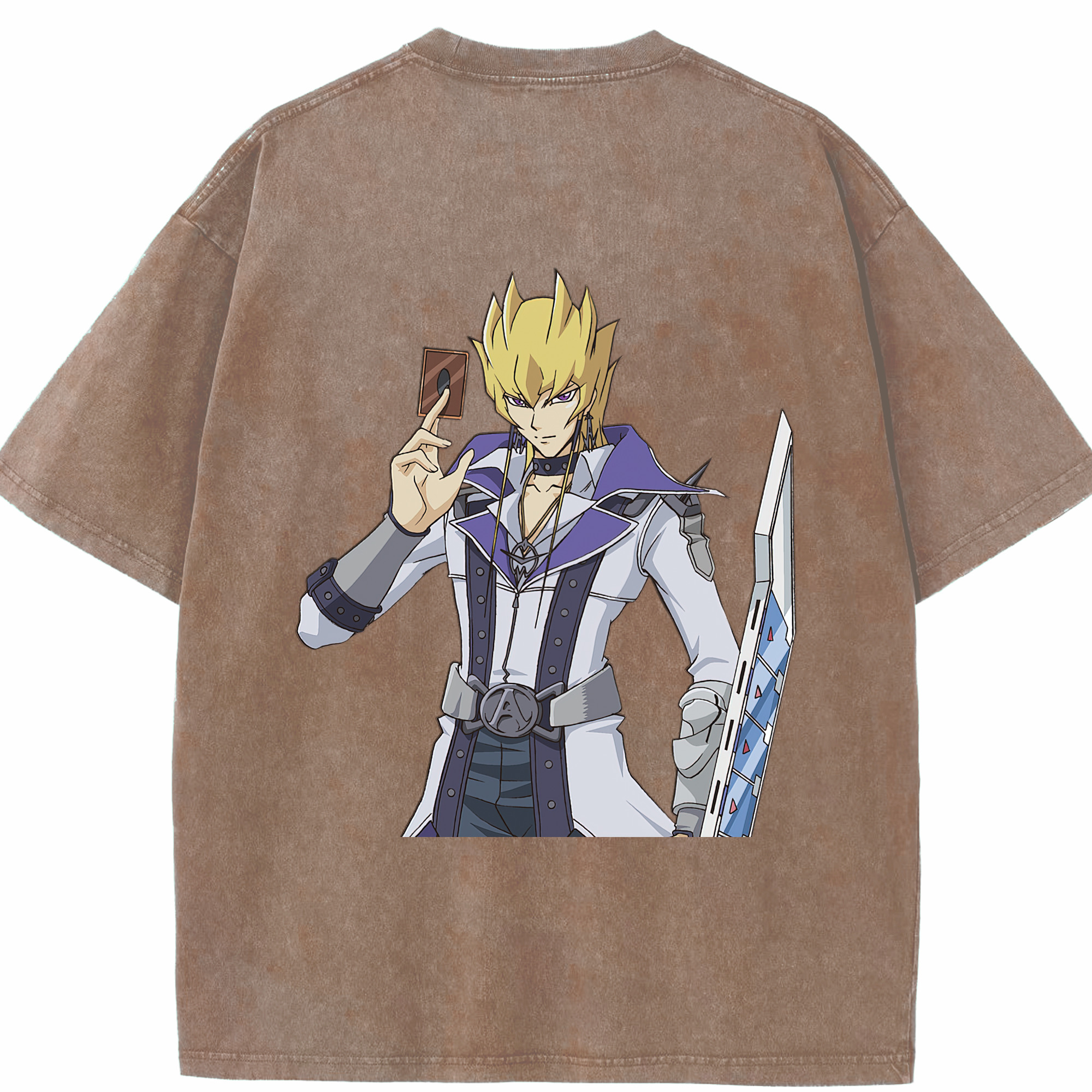 （画像用） 遊☆戯☆王 Yu-Gi-Oh! 綿100% ヴィンテージ風 半袖Tシャツ（背面プリント）