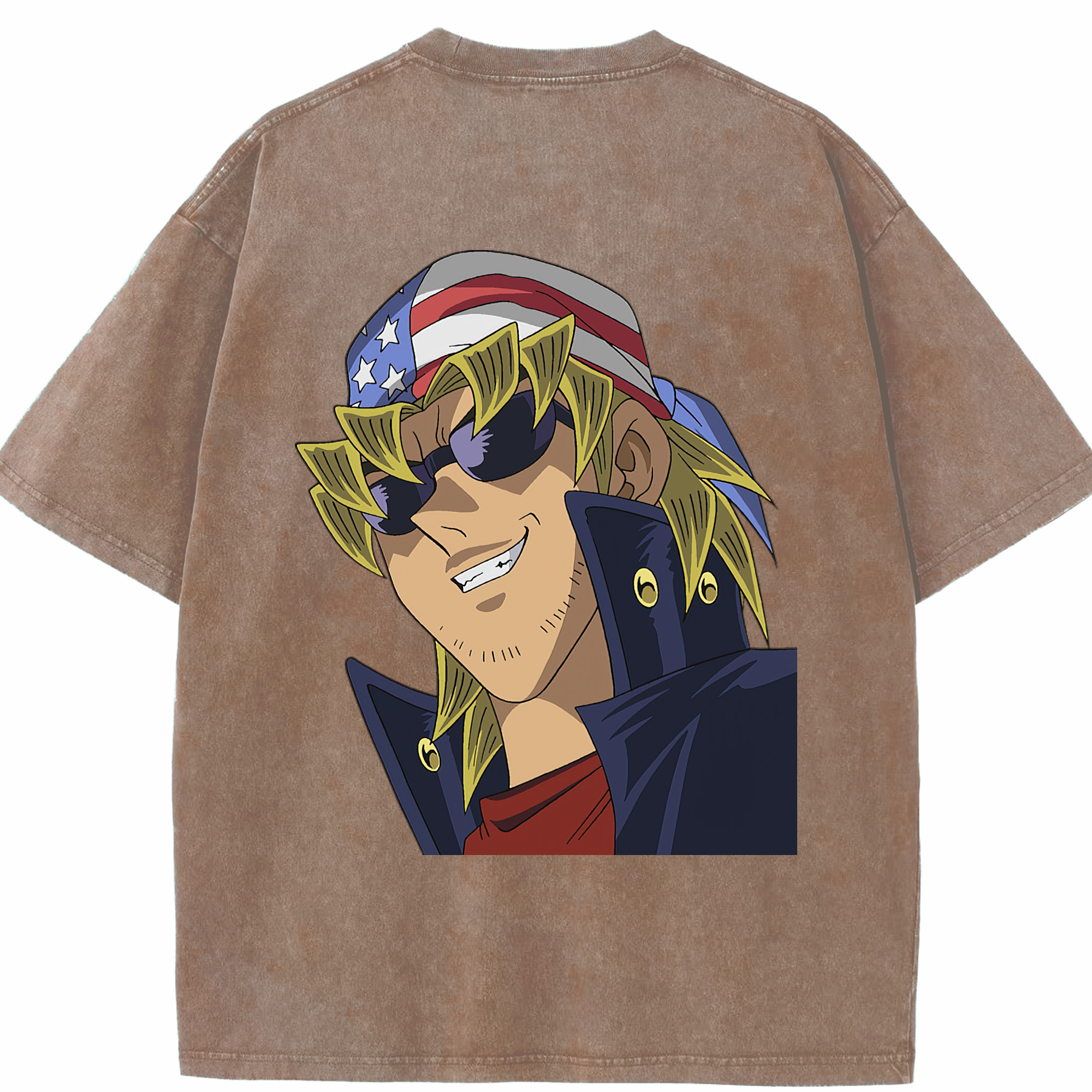 （画像用） 遊☆戯☆王 Yu-Gi-Oh! 綿100% ヴィンテージ風 半袖Tシャツ（背面プリント）