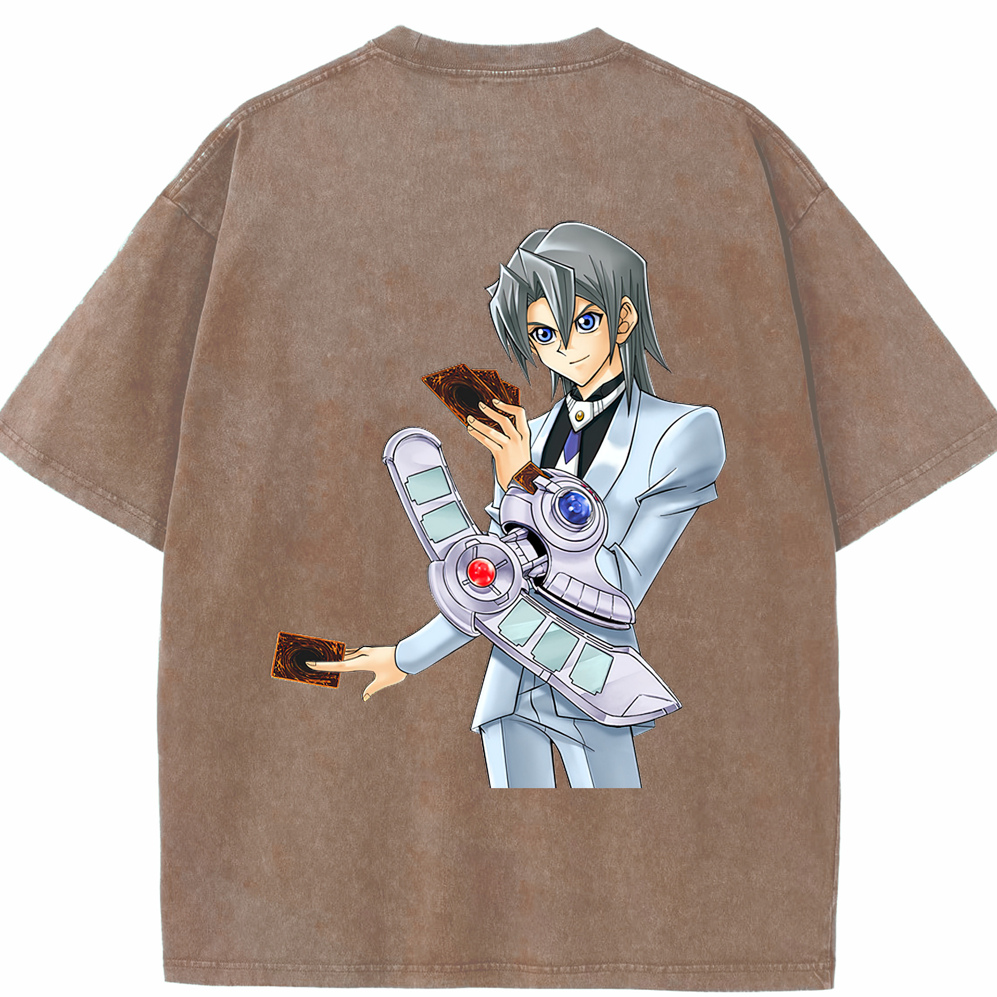 （画像用） 遊☆戯☆王 Yu-Gi-Oh! 綿100% ヴィンテージ風 半袖Tシャツ（背面プリント）