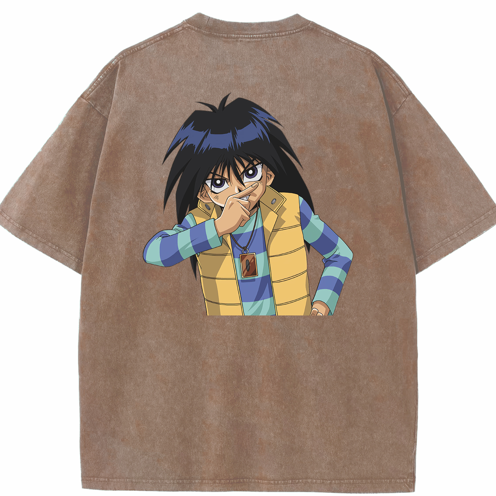 （画像用） 遊☆戯☆王 Yu-Gi-Oh! 綿100% ヴィンテージ風 半袖Tシャツ（背面プリント）
