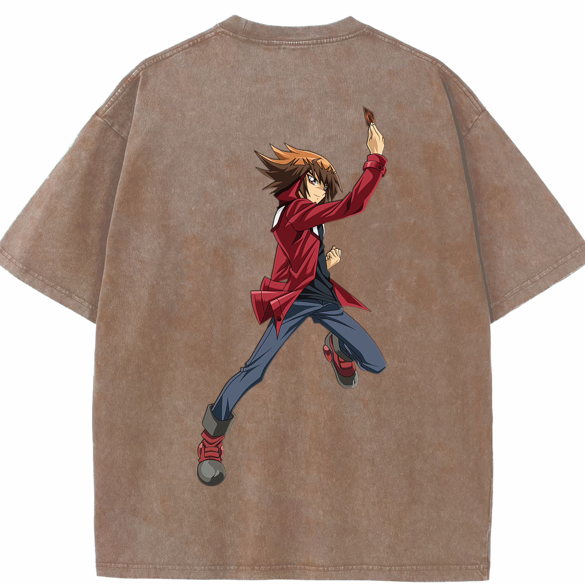 （画像用） 遊☆戯☆王 Yu-Gi-Oh! 綿100% ヴィンテージ風 半袖Tシャツ（背面プリント）