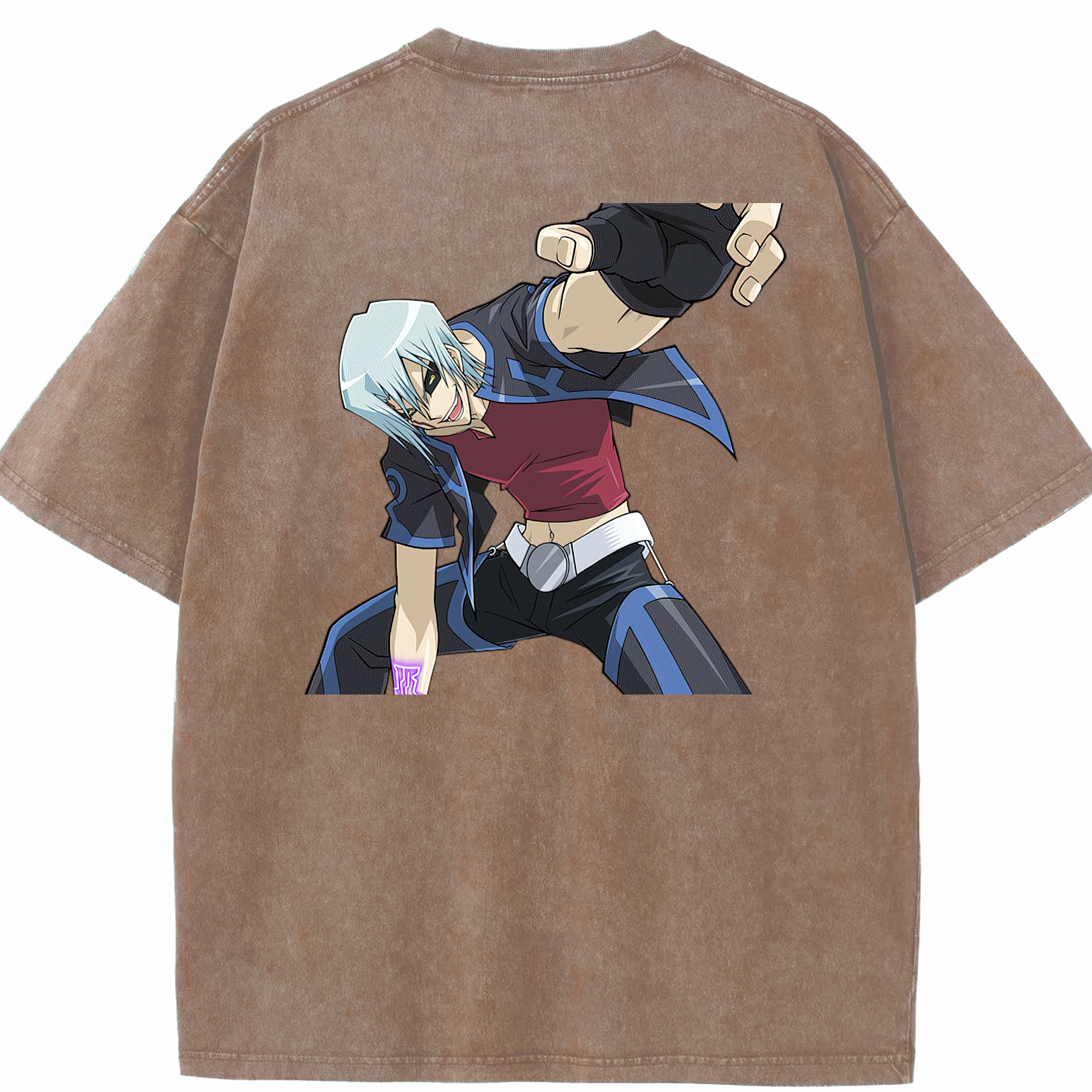 （画像用） 遊☆戯☆王 Yu-Gi-Oh! 綿100% ヴィンテージ風 半袖Tシャツ（背面プリント）