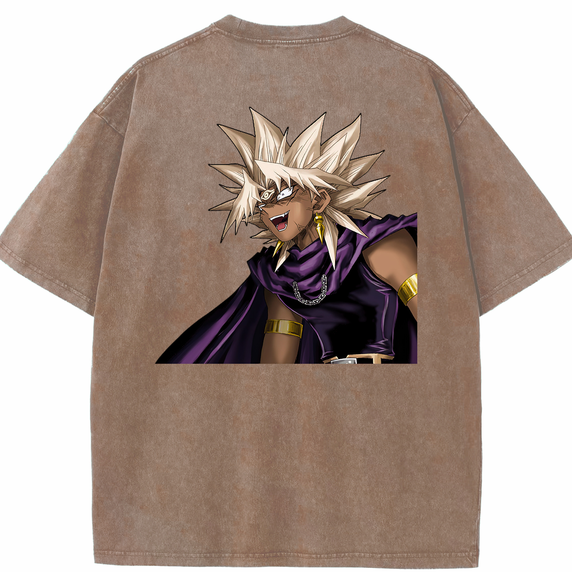 （画像用） 遊☆戯☆王 Yu-Gi-Oh! 綿100% ヴィンテージ風 半袖Tシャツ（背面プリント）
