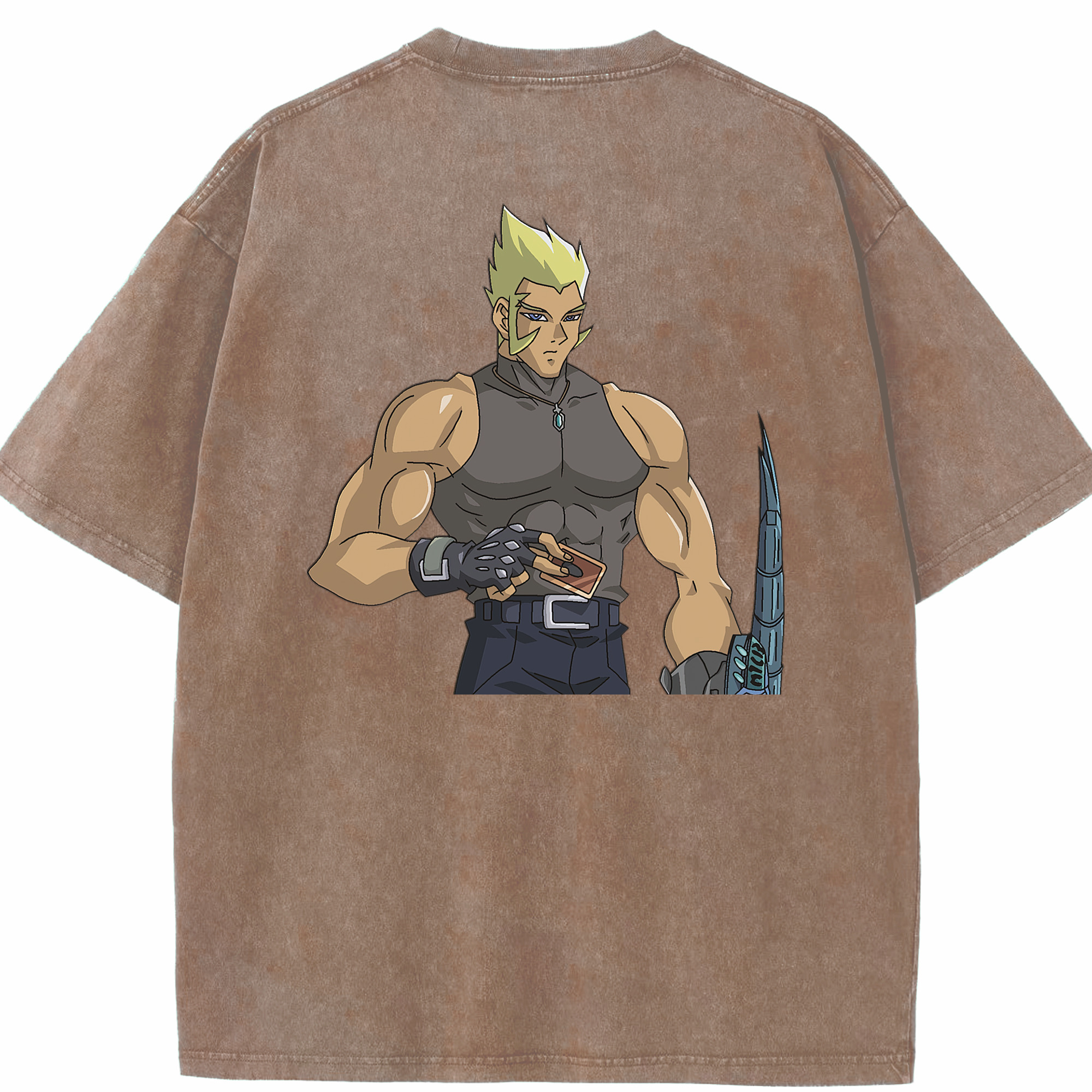 （画像用） 遊☆戯☆王 Yu-Gi-Oh! 綿100% ヴィンテージ風 半袖Tシャツ（背面プリント）