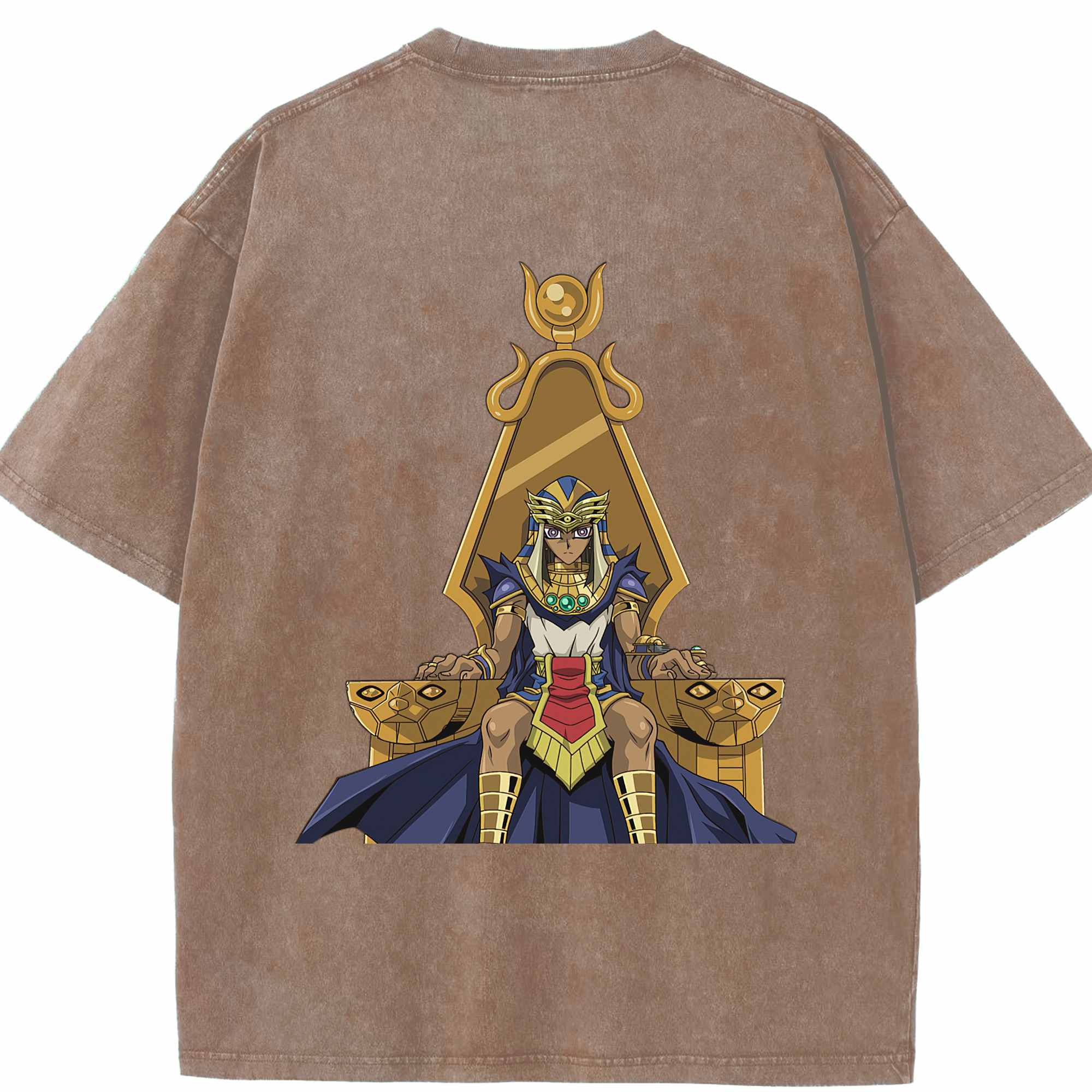 （画像用） 遊☆戯☆王 Yu-Gi-Oh! 綿100% ヴィンテージ風 半袖Tシャツ（背面プリント）