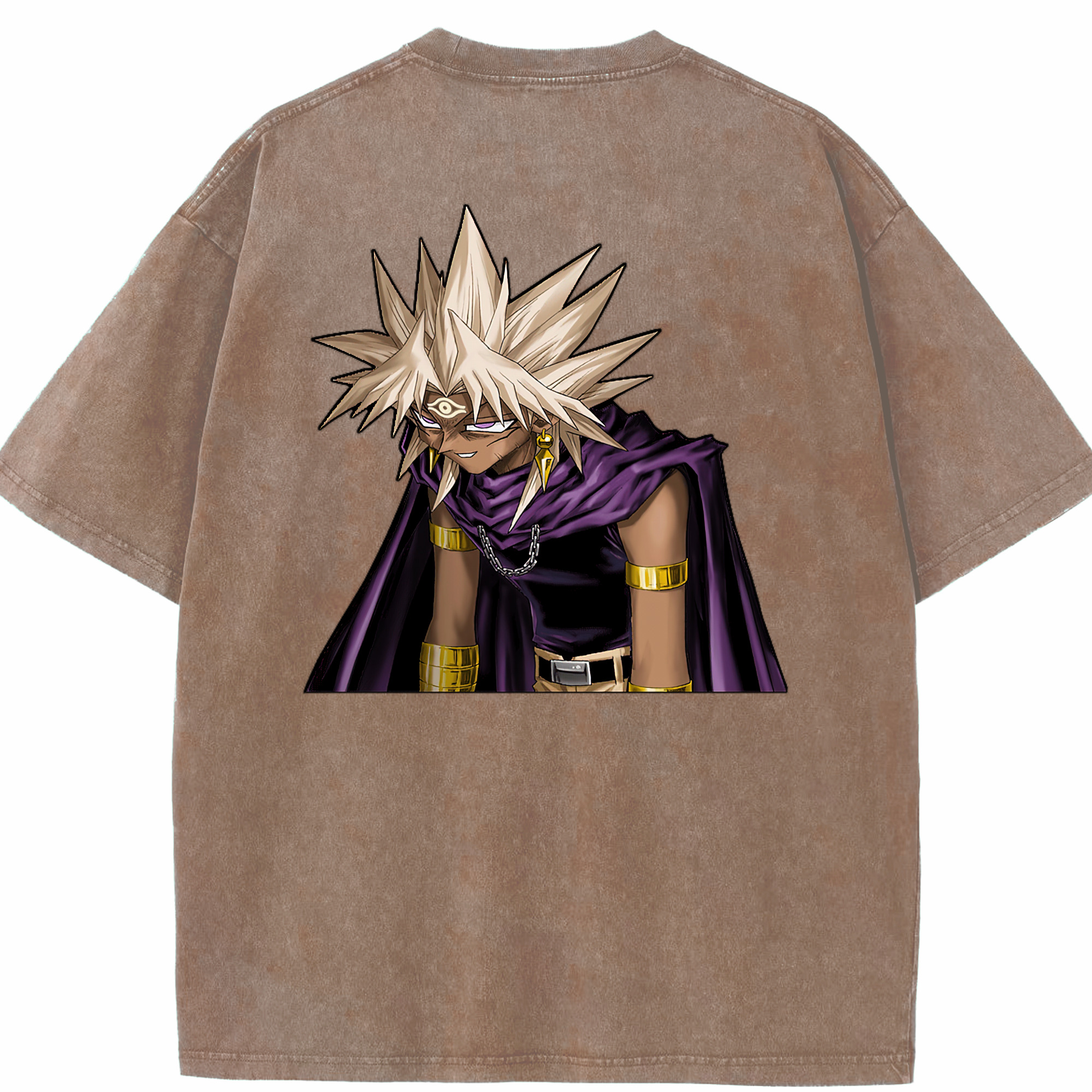 （画像用） 遊☆戯☆王 Yu-Gi-Oh! 綿100% ヴィンテージ風 半袖Tシャツ（背面プリント）