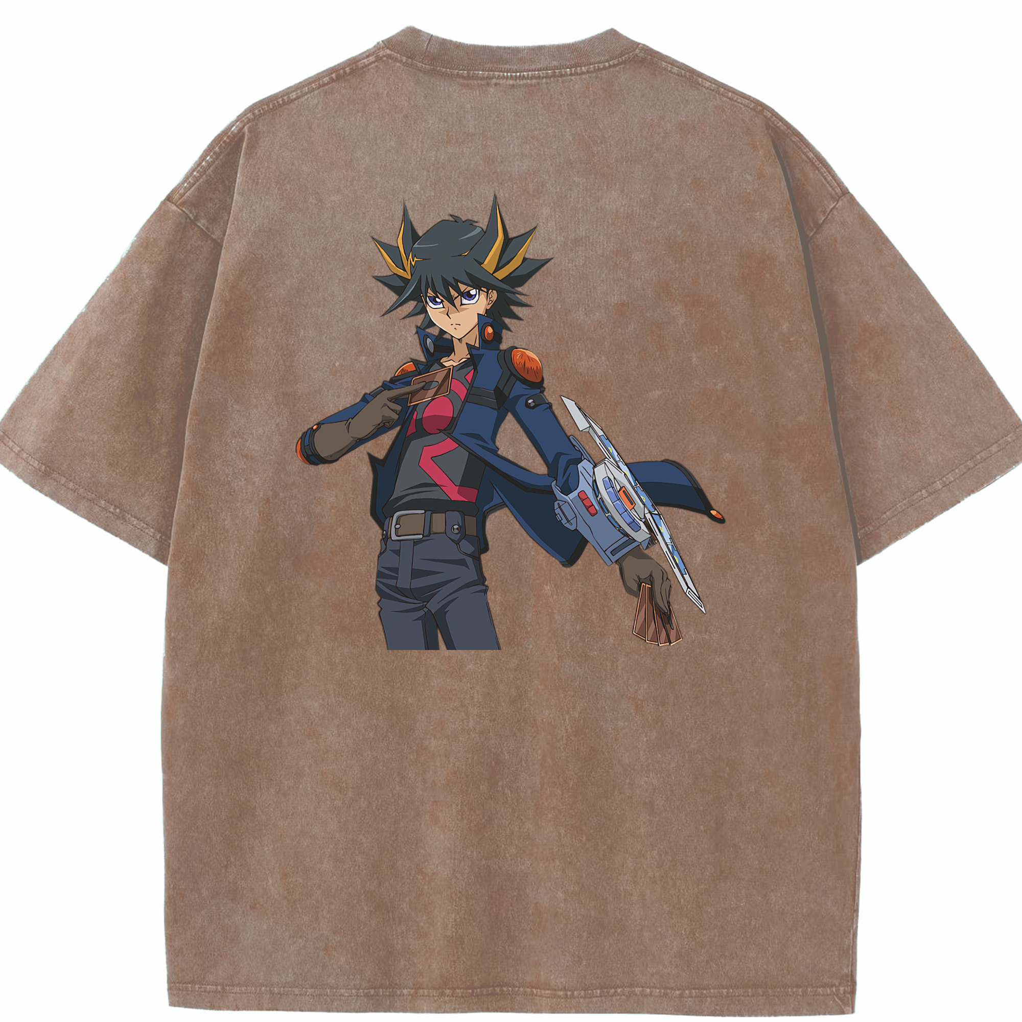 （画像用） 遊☆戯☆王 Yu-Gi-Oh! 綿100% ヴィンテージ風 半袖Tシャツ（背面プリント）