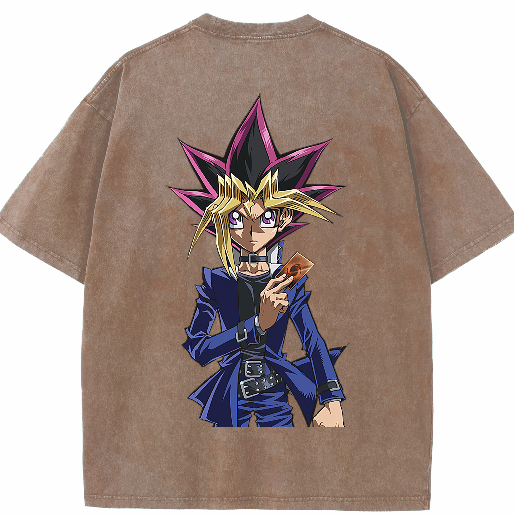 （画像用） 遊☆戯☆王 Yu-Gi-Oh! 綿100% ヴィンテージ風 半袖Tシャツ（背面プリント）