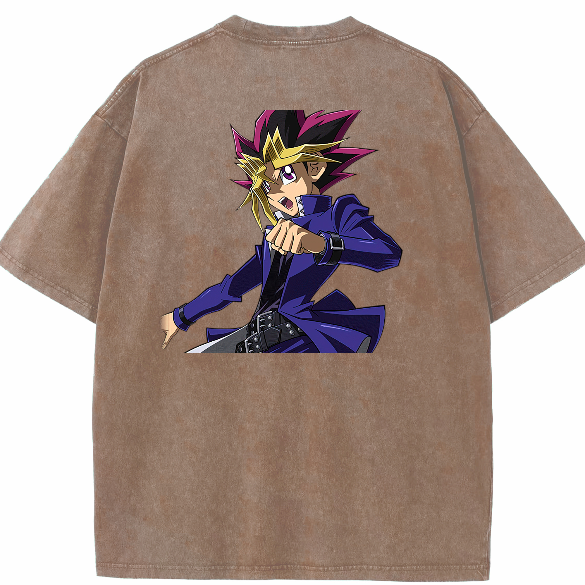 （画像用） 遊☆戯☆王 Yu-Gi-Oh! 綿100% ヴィンテージ風 半袖Tシャツ（背面プリント）