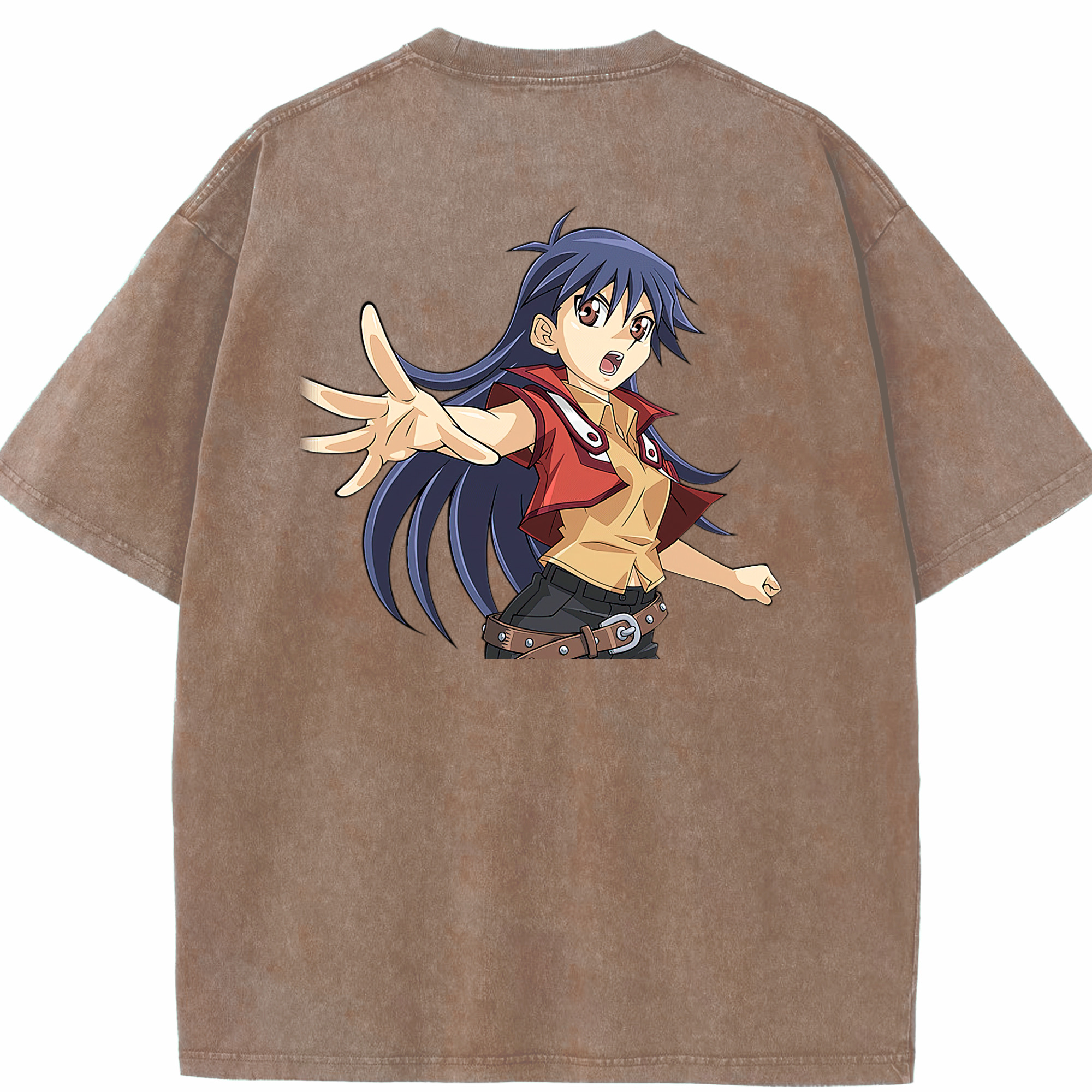 （画像用） 遊☆戯☆王 Yu-Gi-Oh! 綿100% ヴィンテージ風 半袖Tシャツ（背面プリント）