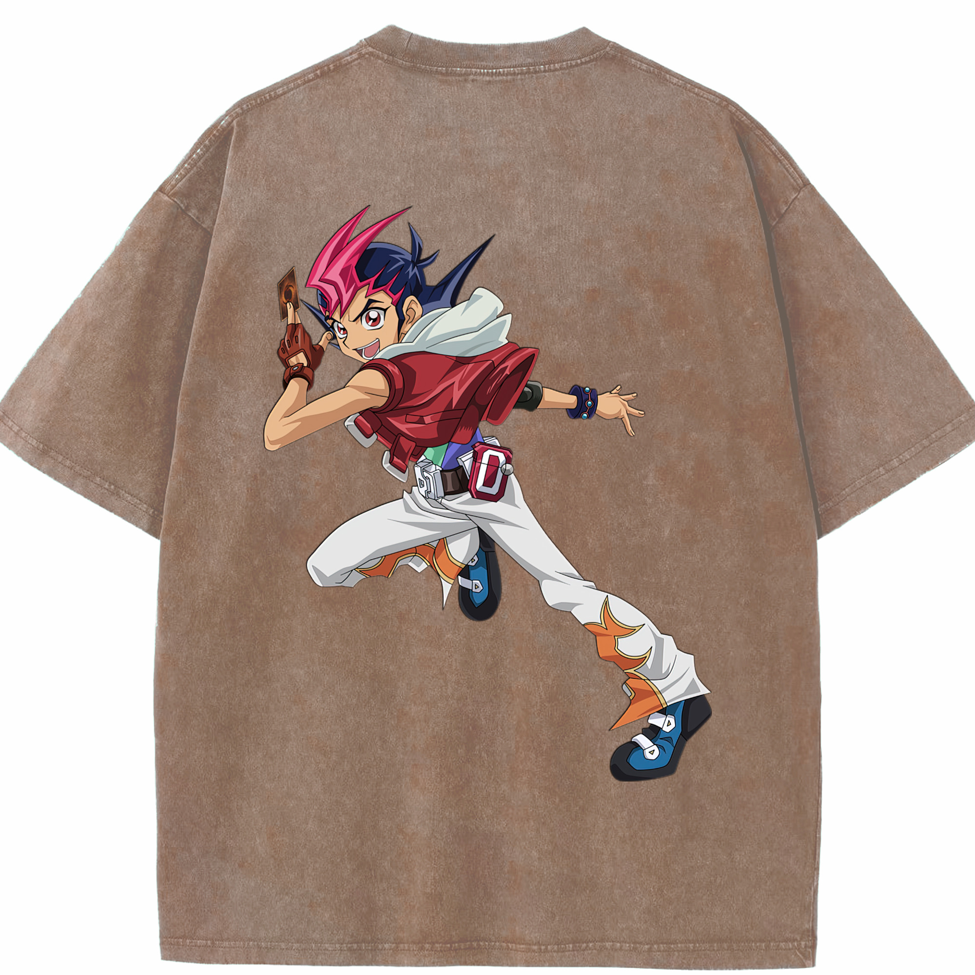 （画像用） 遊☆戯☆王 Yu-Gi-Oh! 綿100% ヴィンテージ風 半袖Tシャツ（背面プリント）