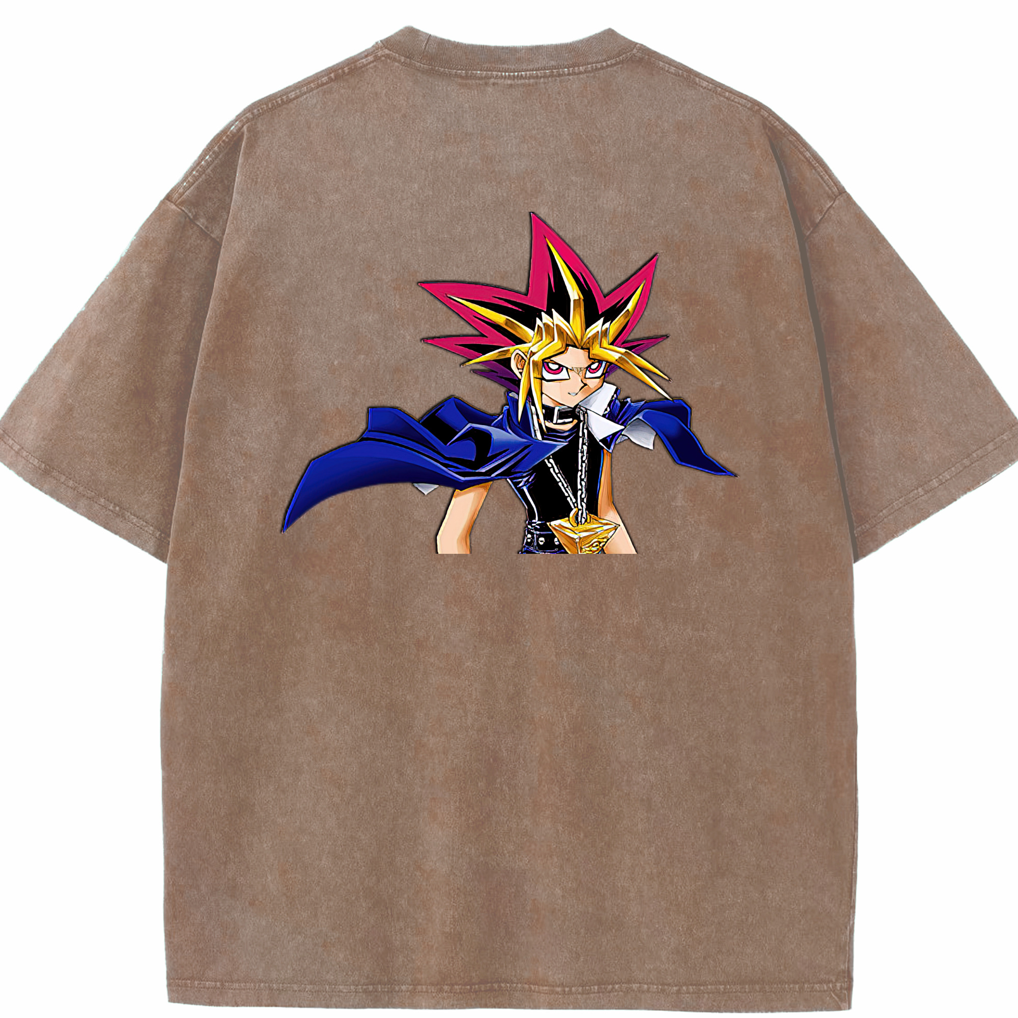（画像用） 遊☆戯☆王 Yu-Gi-Oh! 綿100% ヴィンテージ風 半袖Tシャツ（背面プリント）
