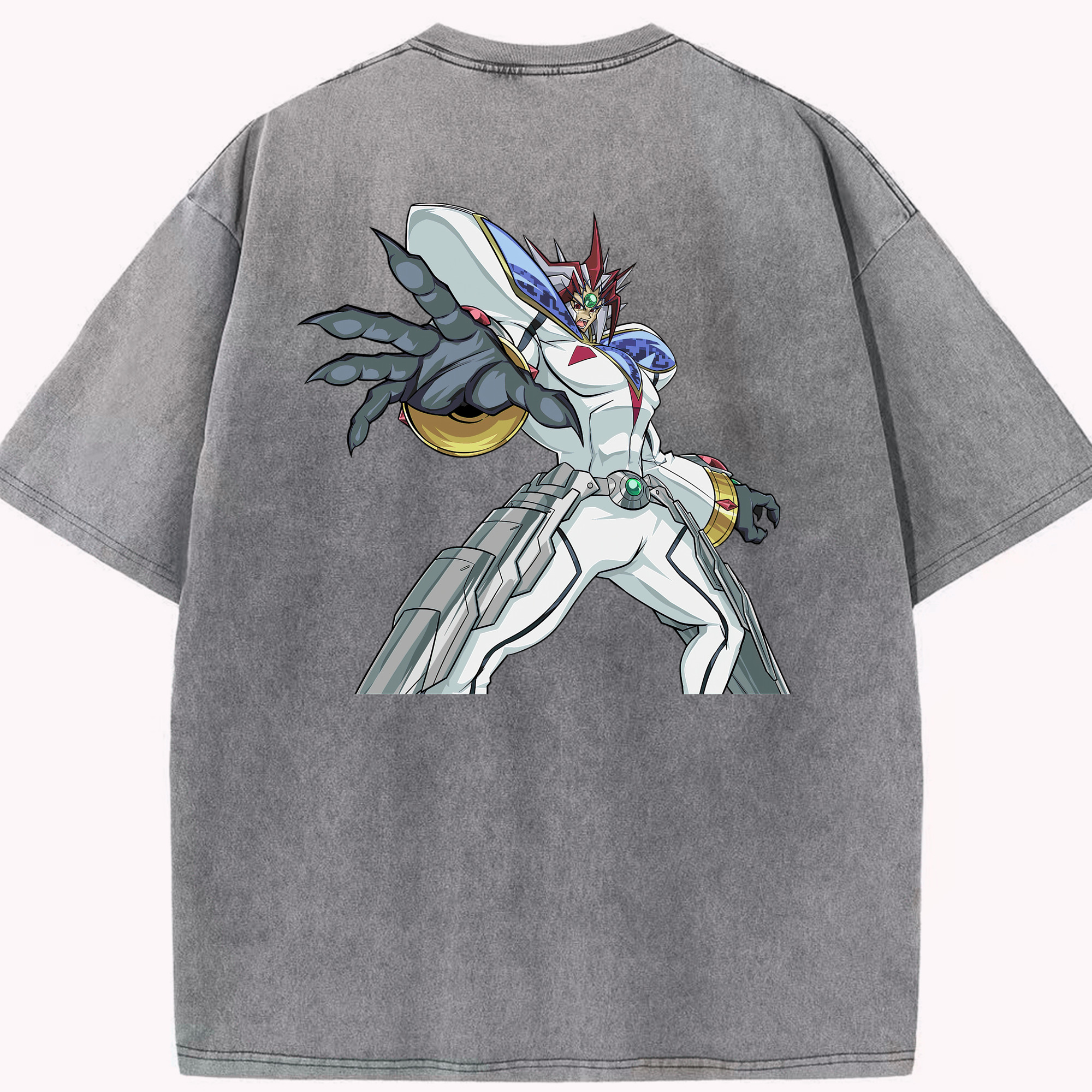 （画像用） 遊☆戯☆王 Yu-Gi-Oh! 綿100% ヴィンテージ風 半袖Tシャツ（背面プリント）