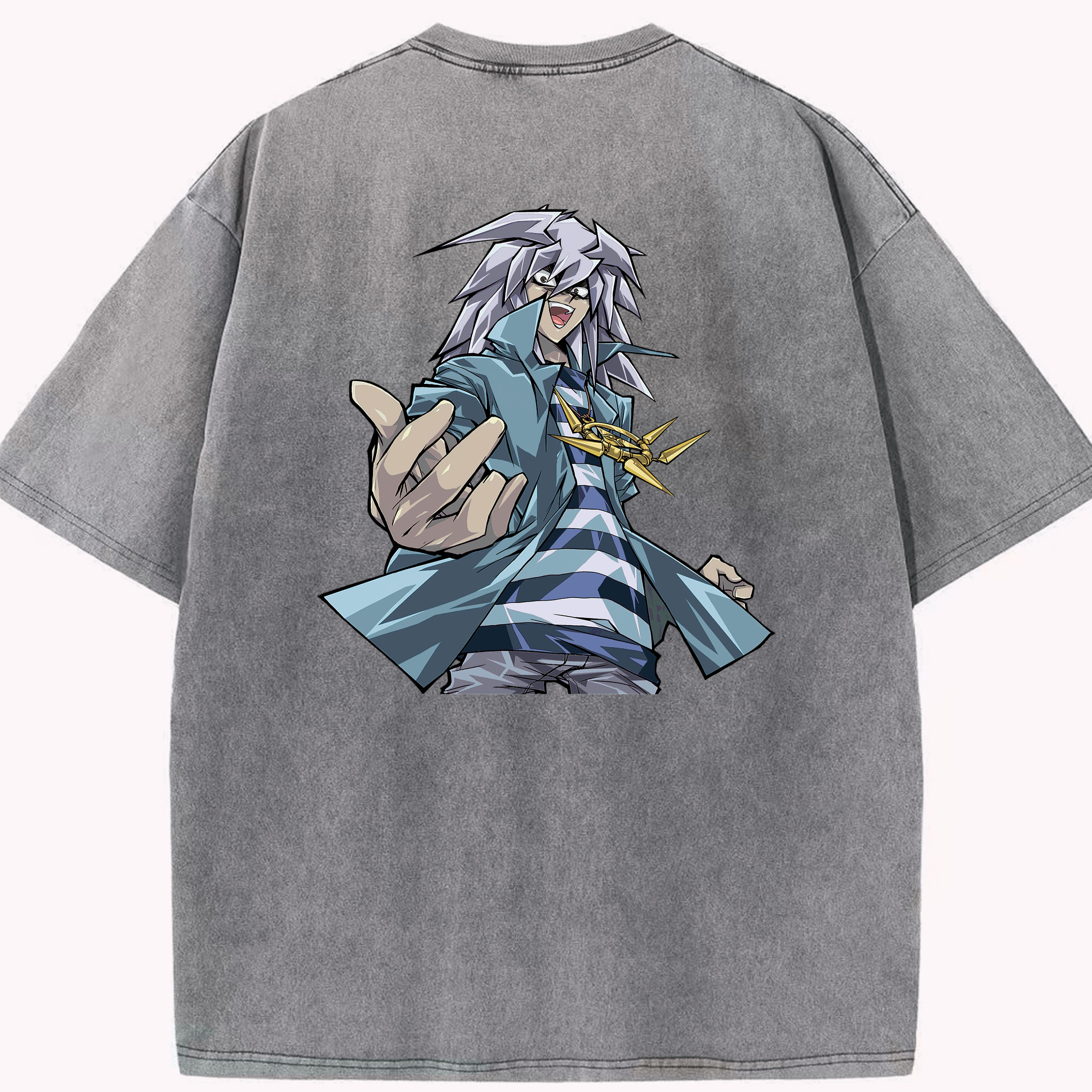 （画像用） 遊☆戯☆王 Yu-Gi-Oh! 綿100% ヴィンテージ風 半袖Tシャツ（背面プリント）