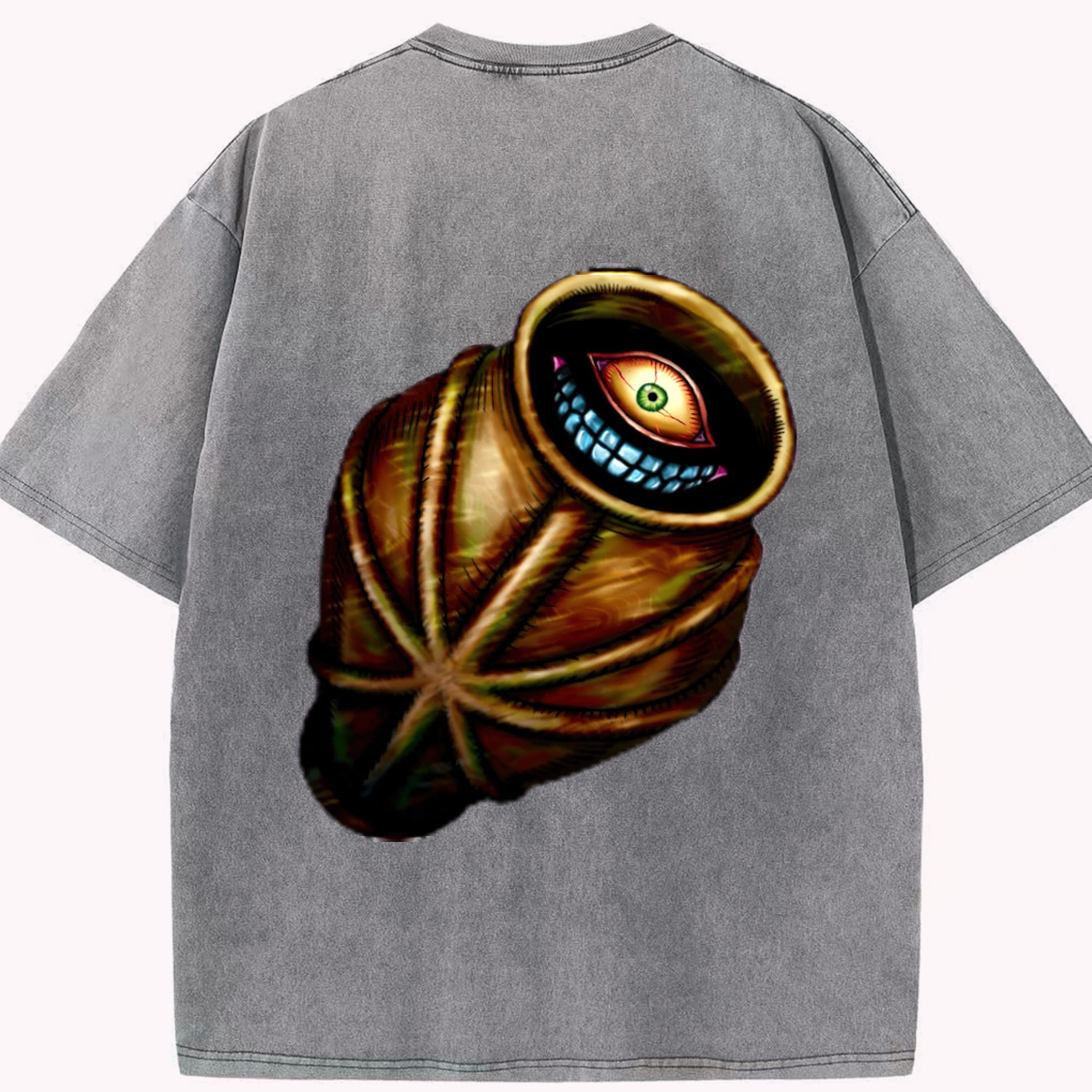 （画像用） 遊☆戯☆王 Yu-Gi-Oh! 綿100% ヴィンテージ風 半袖Tシャツ（背面プリント）