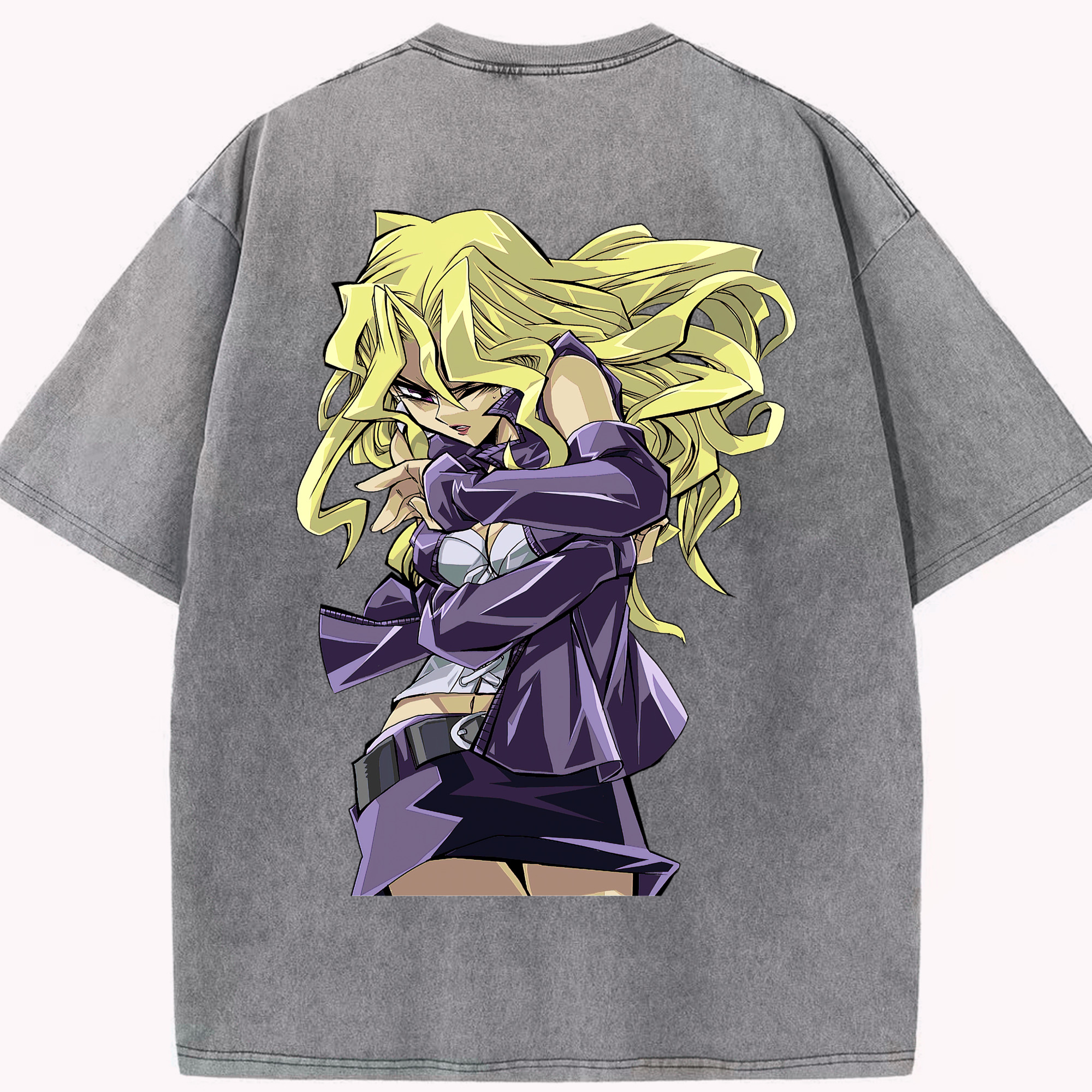 （画像用） 遊☆戯☆王 Yu-Gi-Oh! 綿100% ヴィンテージ風 半袖Tシャツ（背面プリント）