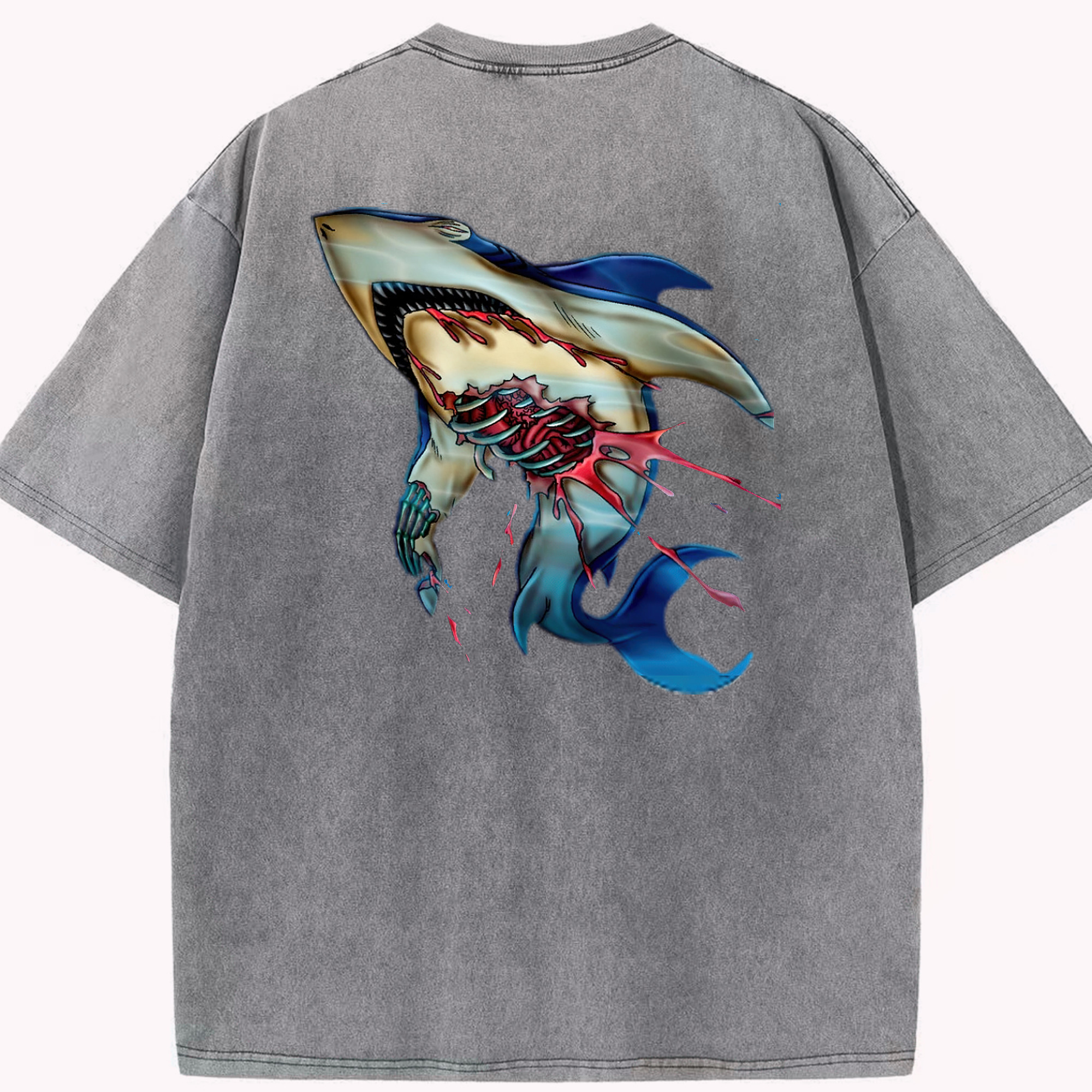 （画像用） 遊☆戯☆王 Yu-Gi-Oh! 綿100% ヴィンテージ風 半袖Tシャツ（背面プリント）