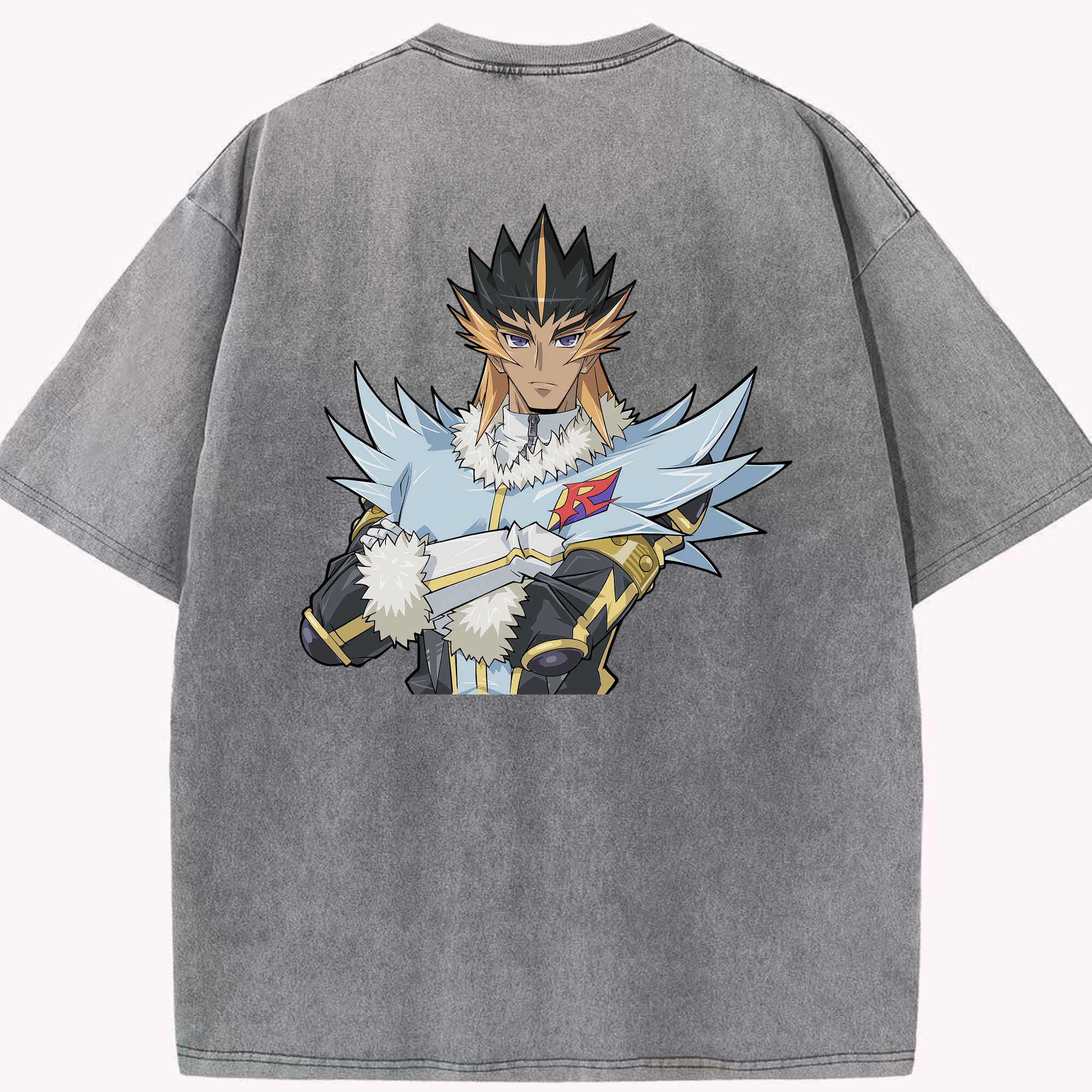 （画像用） 遊☆戯☆王 Yu-Gi-Oh! 綿100% ヴィンテージ風 半袖Tシャツ（背面プリント）