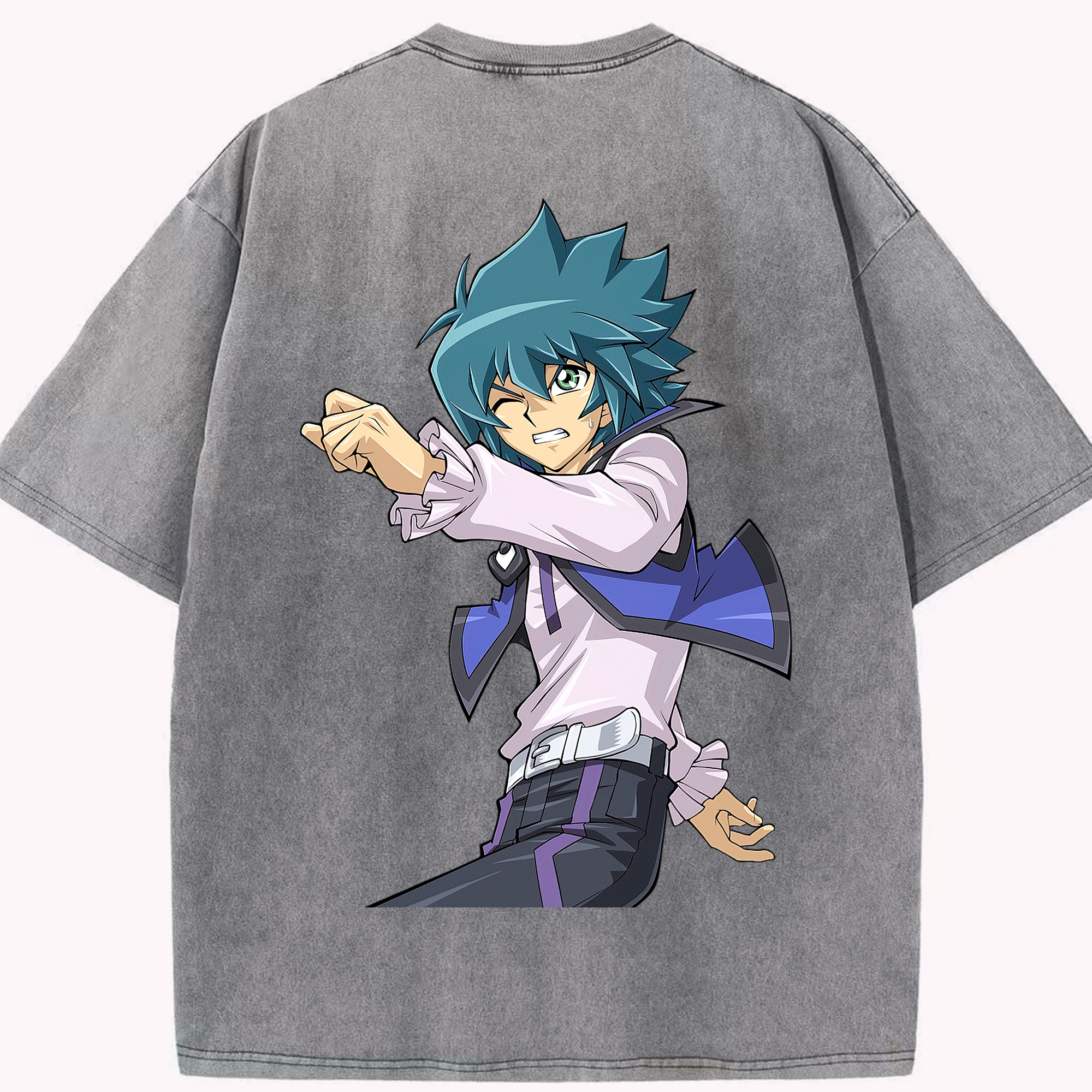 （画像用） 遊☆戯☆王 Yu-Gi-Oh! 綿100% ヴィンテージ風 半袖Tシャツ（背面プリント）