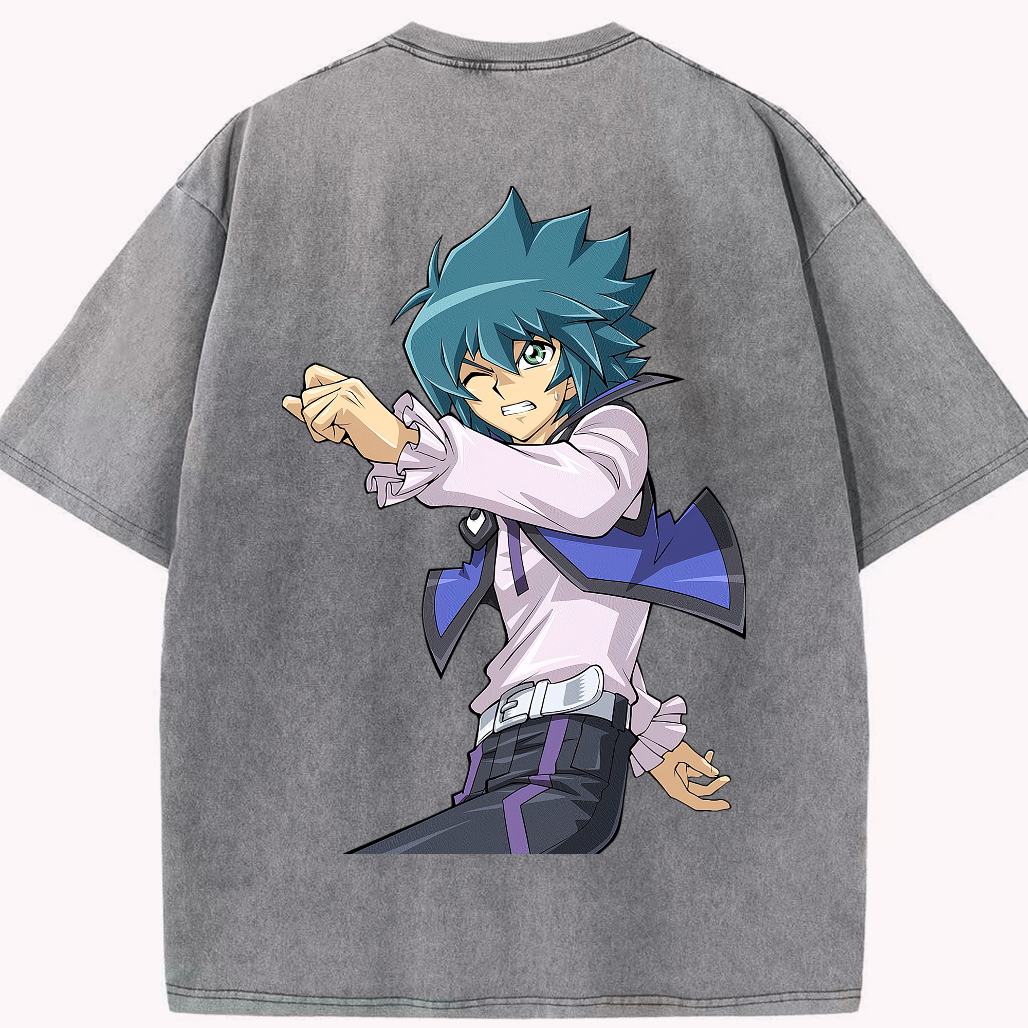 （画像用） 遊☆戯☆王 Yu-Gi-Oh! 綿100% ヴィンテージ風 半袖Tシャツ（背面プリント）