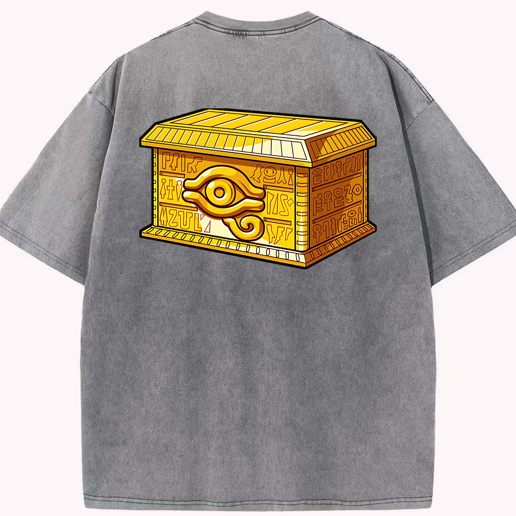 （画像用） 遊☆戯☆王 Yu-Gi-Oh! 綿100% ヴィンテージ風 半袖Tシャツ（背面プリント）