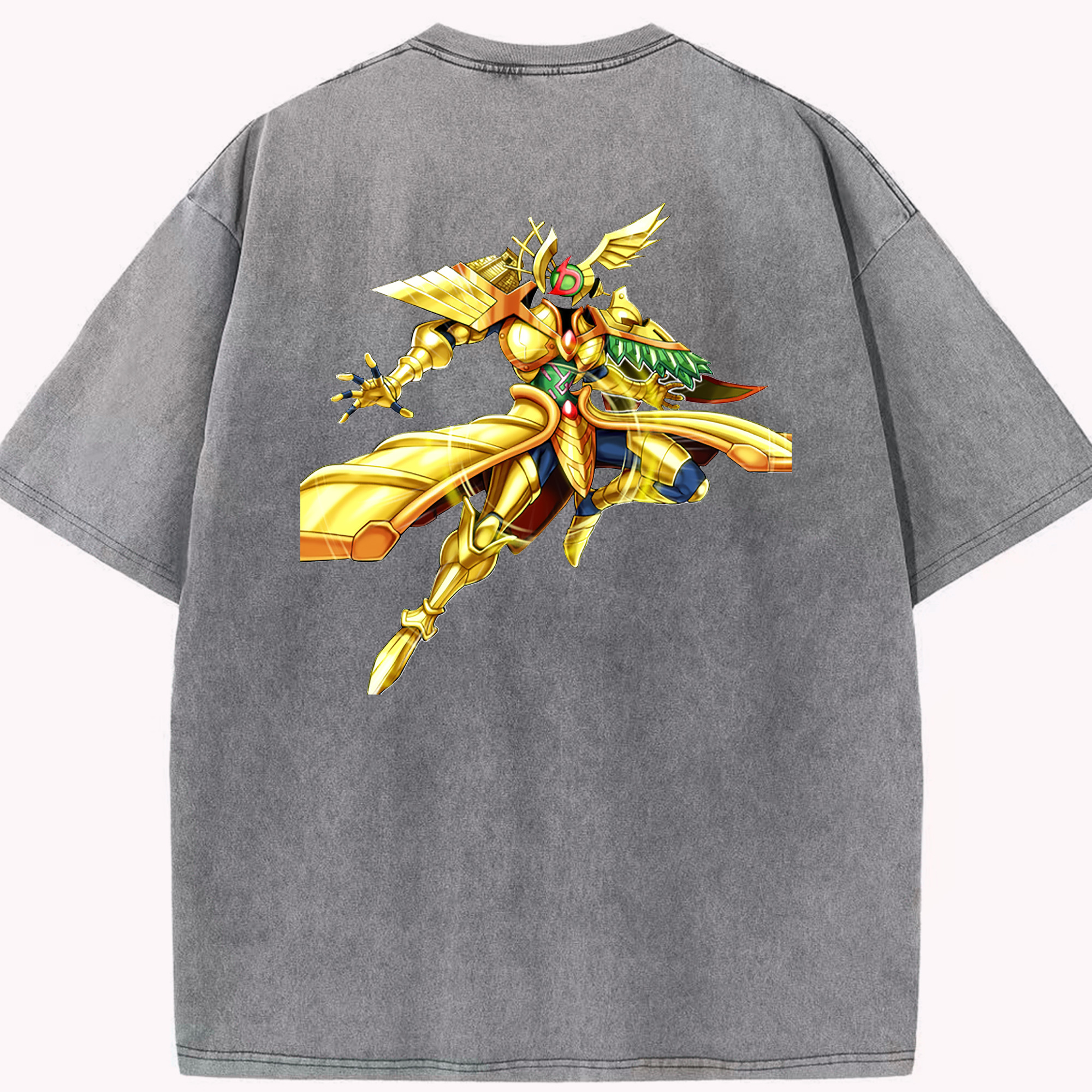 （画像用） 遊☆戯☆王 Yu-Gi-Oh! 綿100% ヴィンテージ風 半袖Tシャツ（背面プリント）
