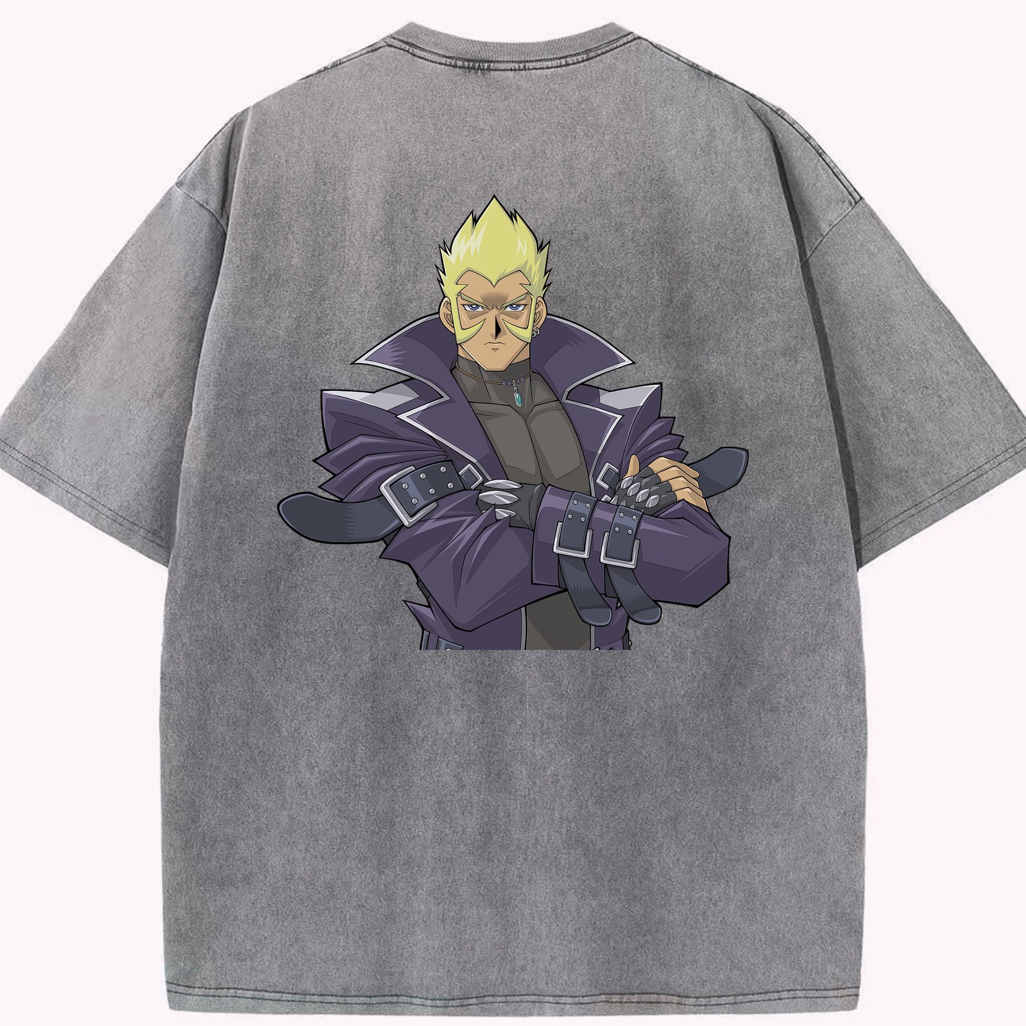 （画像用） 遊☆戯☆王 Yu-Gi-Oh! 綿100% ヴィンテージ風 半袖Tシャツ（背面プリント）
