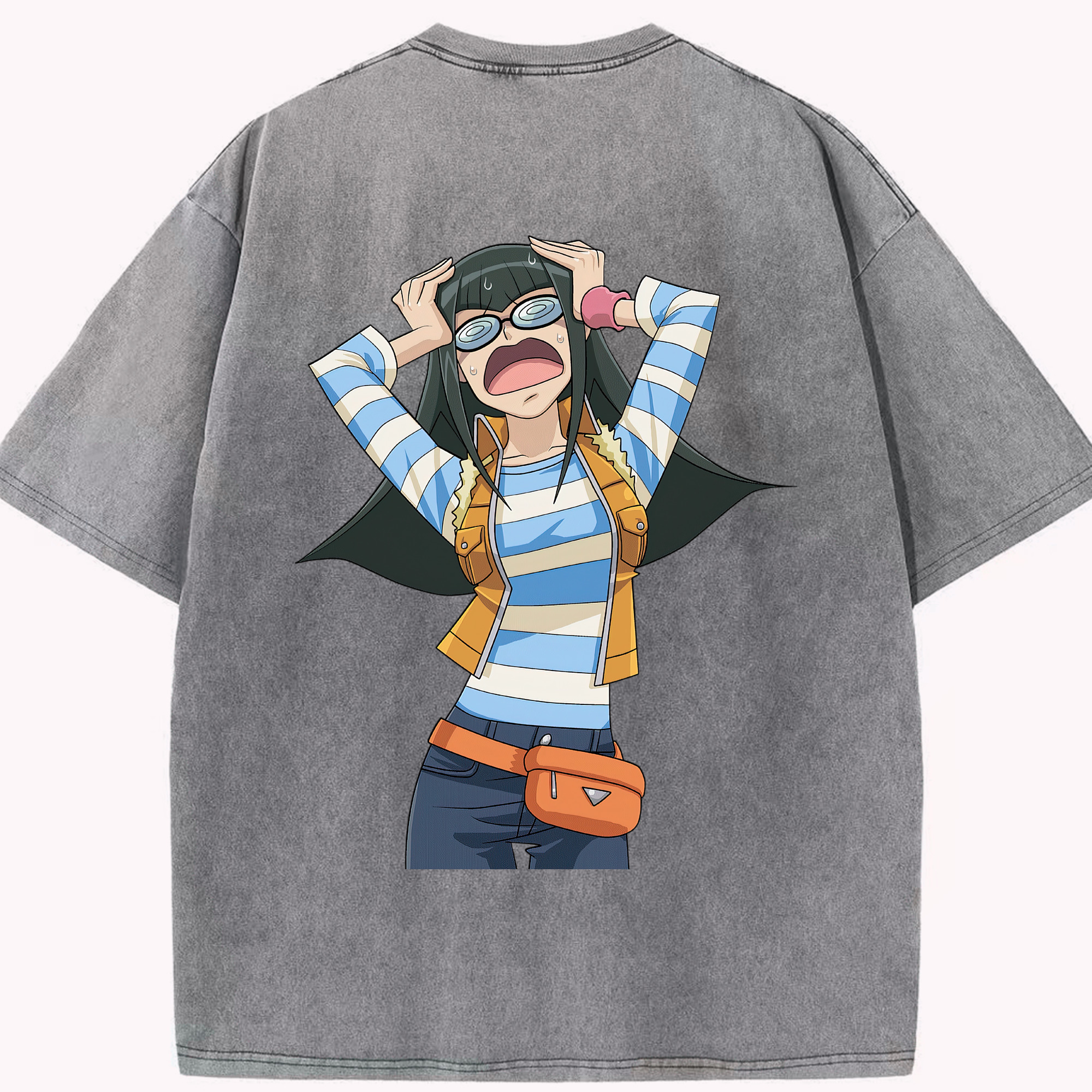 （画像用） 遊☆戯☆王 Yu-Gi-Oh! 綿100% ヴィンテージ風 半袖Tシャツ（背面プリント）