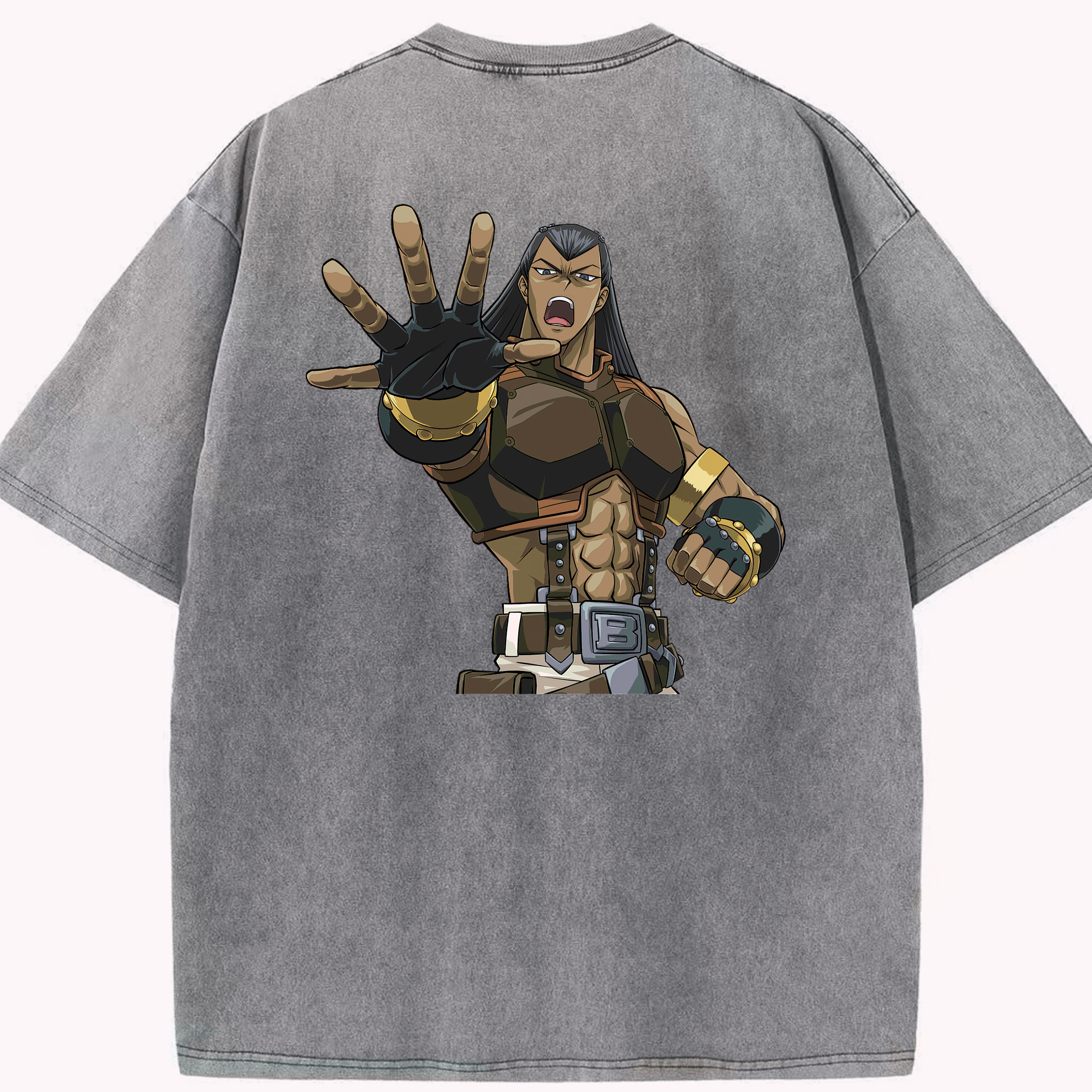（画像用） 遊☆戯☆王 Yu-Gi-Oh! 綿100% ヴィンテージ風 半袖Tシャツ（背面プリント）