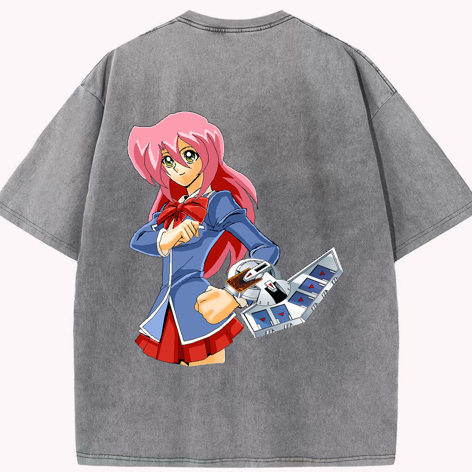 （画像用） 遊☆戯☆王 Yu-Gi-Oh! 綿100% ヴィンテージ風 半袖Tシャツ（背面プリント）