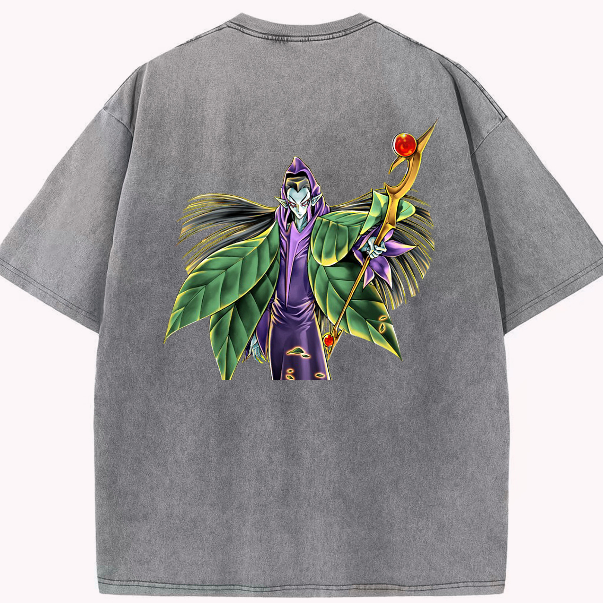 （画像用） 遊☆戯☆王 Yu-Gi-Oh! 綿100% ヴィンテージ風 半袖Tシャツ（背面プリント）