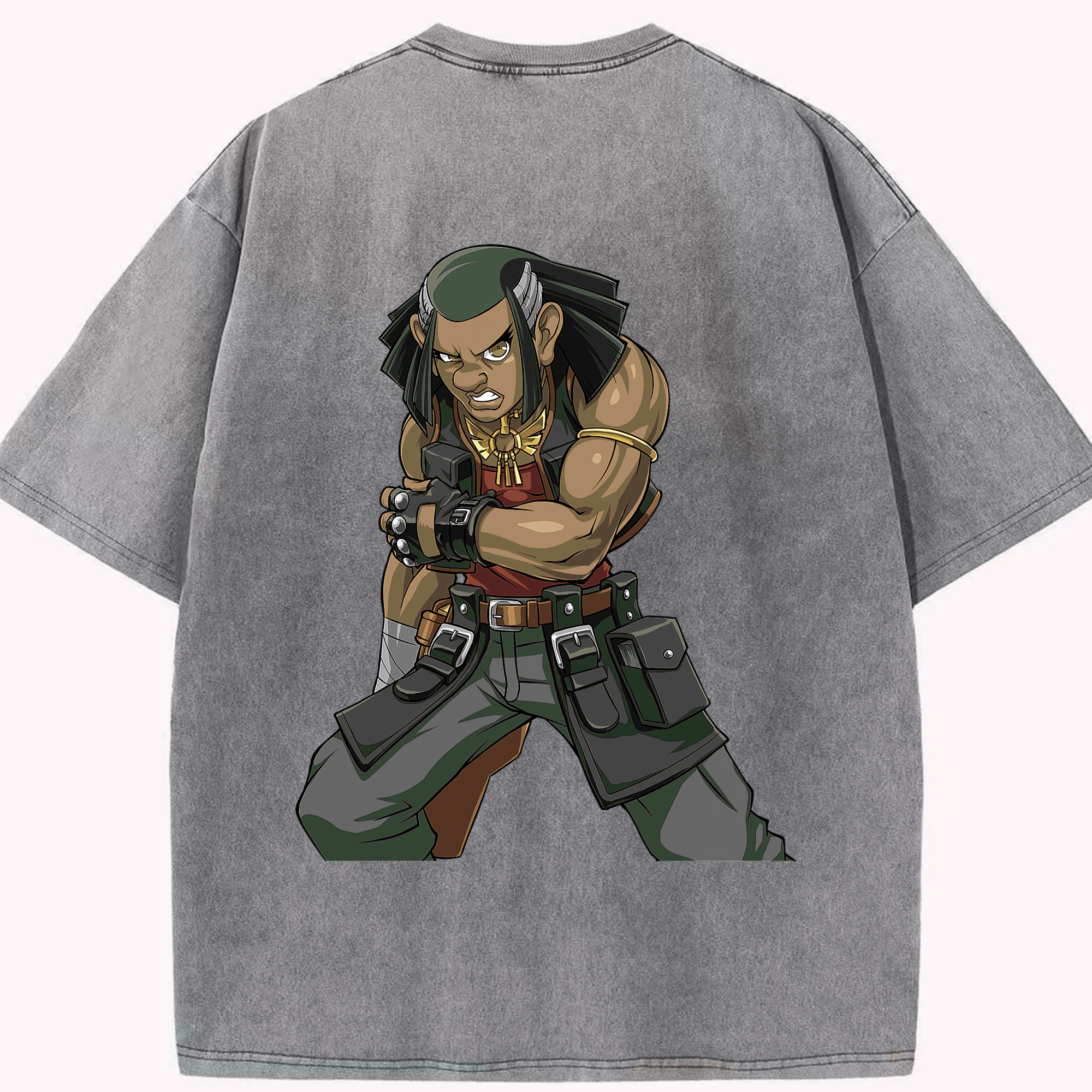（画像用） 遊☆戯☆王 Yu-Gi-Oh! 綿100% ヴィンテージ風 半袖Tシャツ（背面プリント）