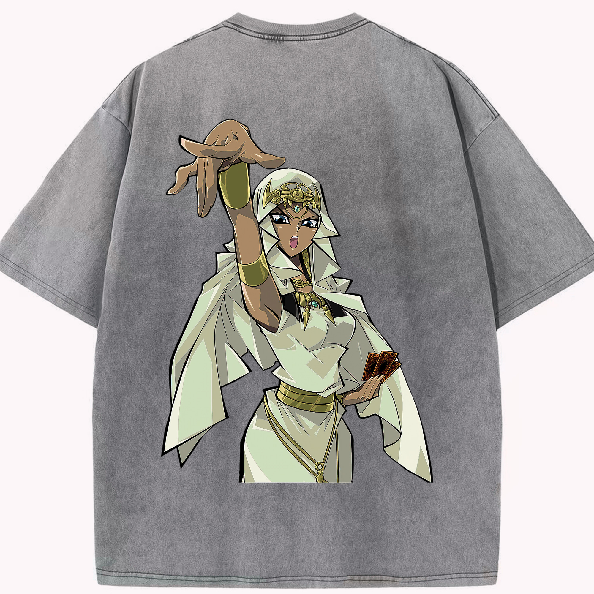 （画像用） 遊☆戯☆王 Yu-Gi-Oh! 綿100% ヴィンテージ風 半袖Tシャツ（背面プリント）