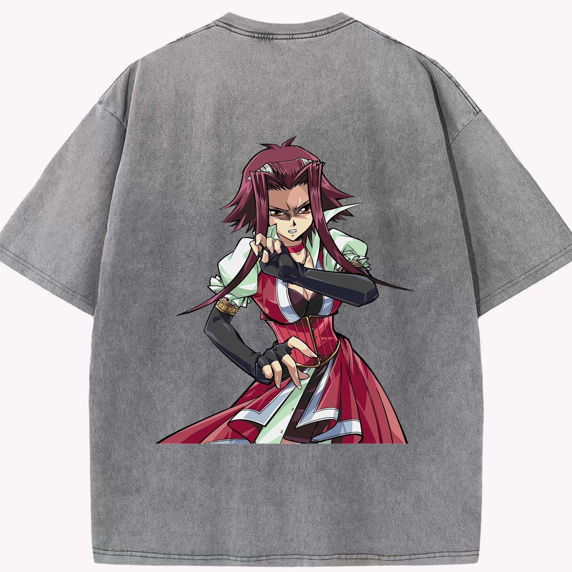（画像用） 遊☆戯☆王 Yu-Gi-Oh! 綿100% ヴィンテージ風 半袖Tシャツ（背面プリント）