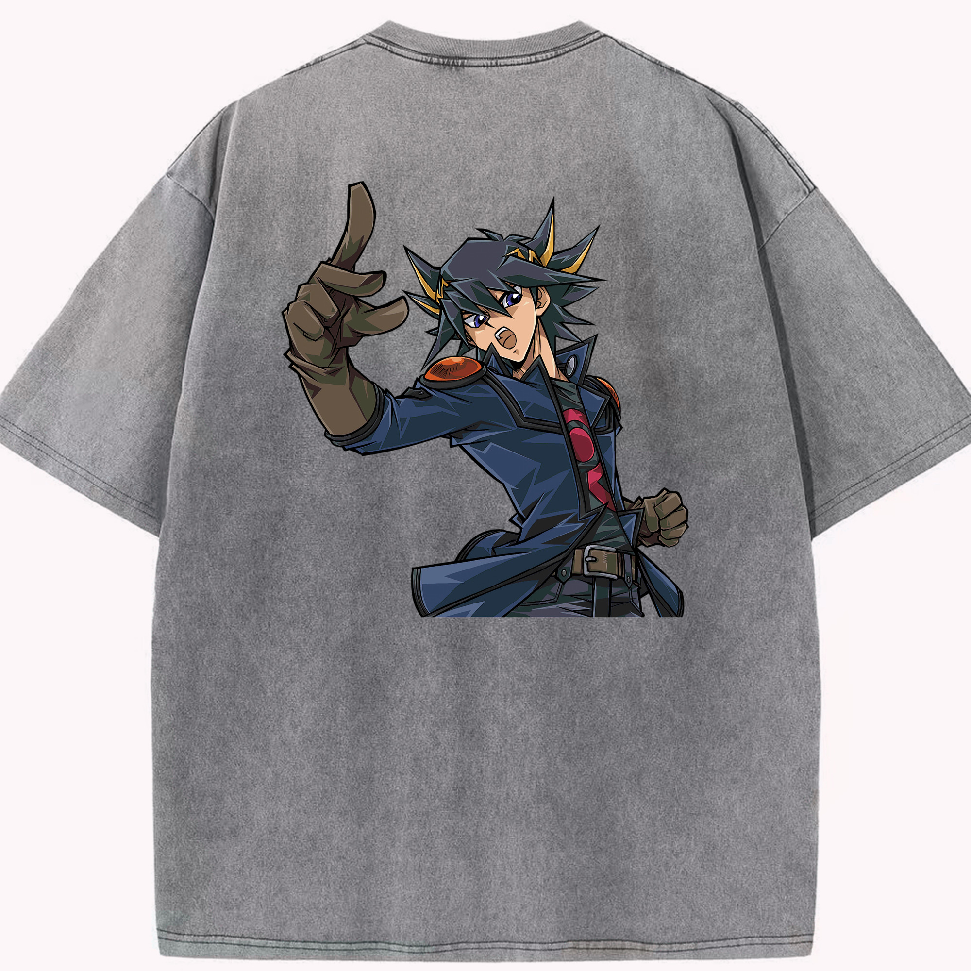 （画像用） 遊☆戯☆王 Yu-Gi-Oh! 綿100% ヴィンテージ風 半袖Tシャツ（背面プリント）