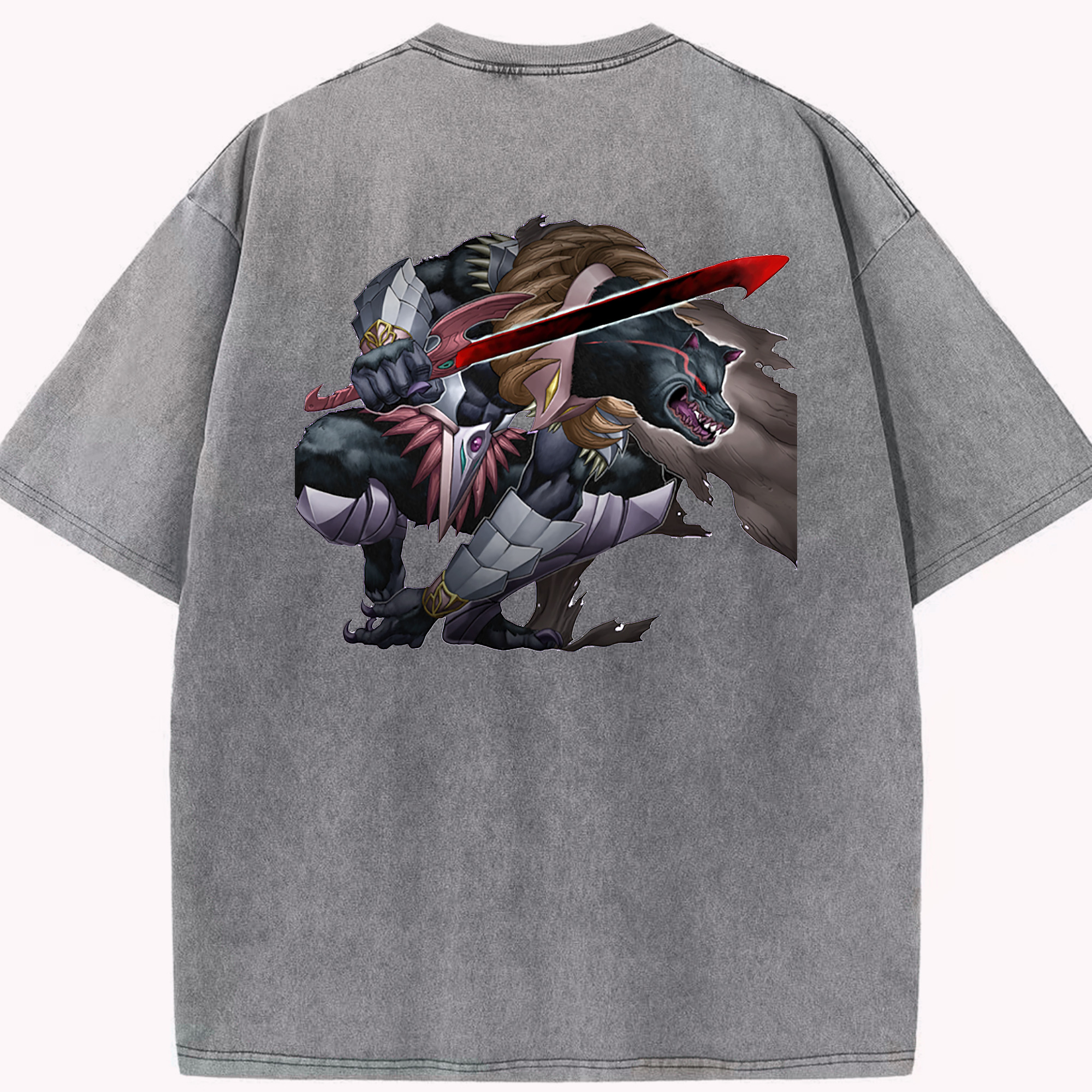 （画像用） 遊☆戯☆王 Yu-Gi-Oh! 綿100% ヴィンテージ風 半袖Tシャツ（背面プリント）