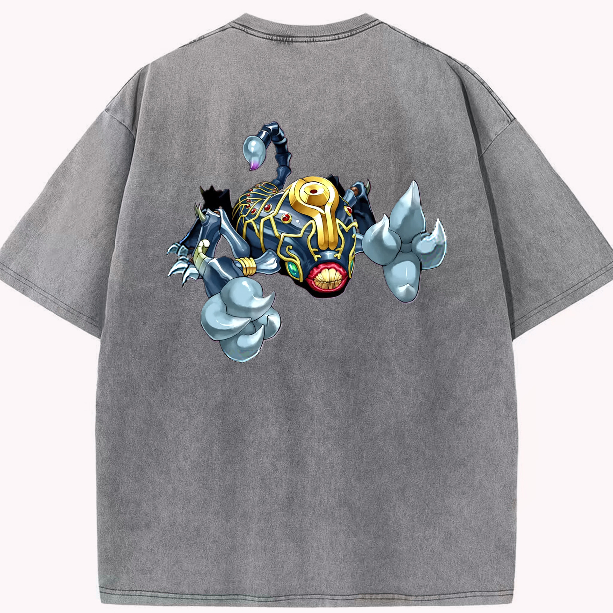 （画像用） 遊☆戯☆王 Yu-Gi-Oh! 綿100% ヴィンテージ風 半袖Tシャツ（背面プリント）