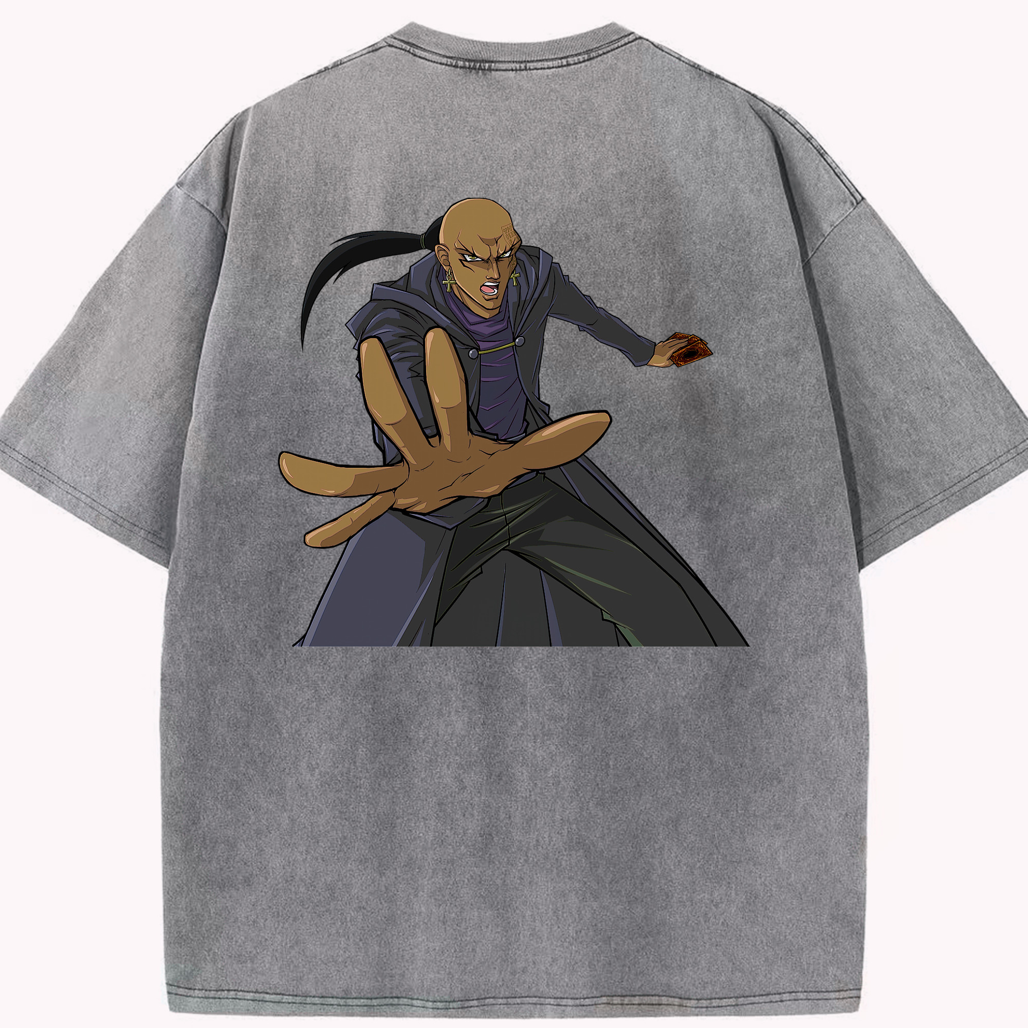 （画像用） 遊☆戯☆王 Yu-Gi-Oh! 綿100% ヴィンテージ風 半袖Tシャツ（背面プリント）