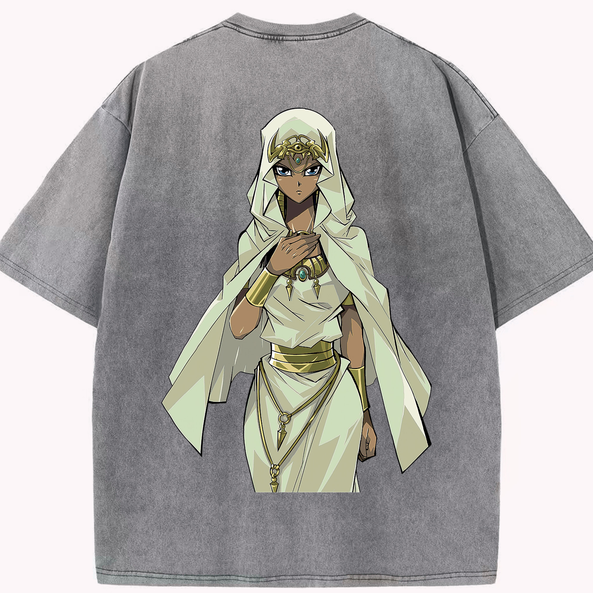 （画像用） 遊☆戯☆王 Yu-Gi-Oh! 綿100% ヴィンテージ風 半袖Tシャツ（背面プリント）