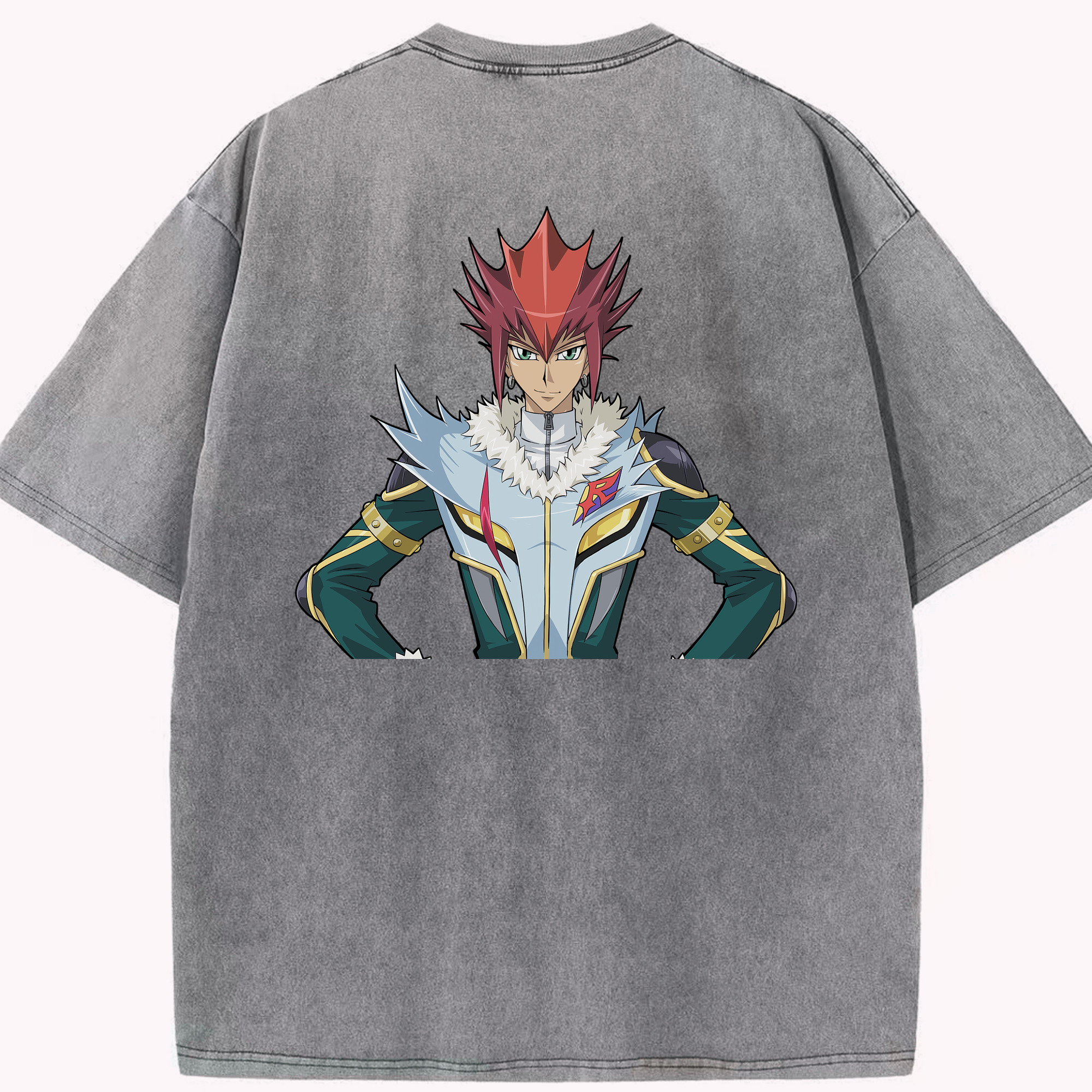 （画像用） 遊☆戯☆王 Yu-Gi-Oh! 綿100% ヴィンテージ風 半袖Tシャツ（背面プリント）