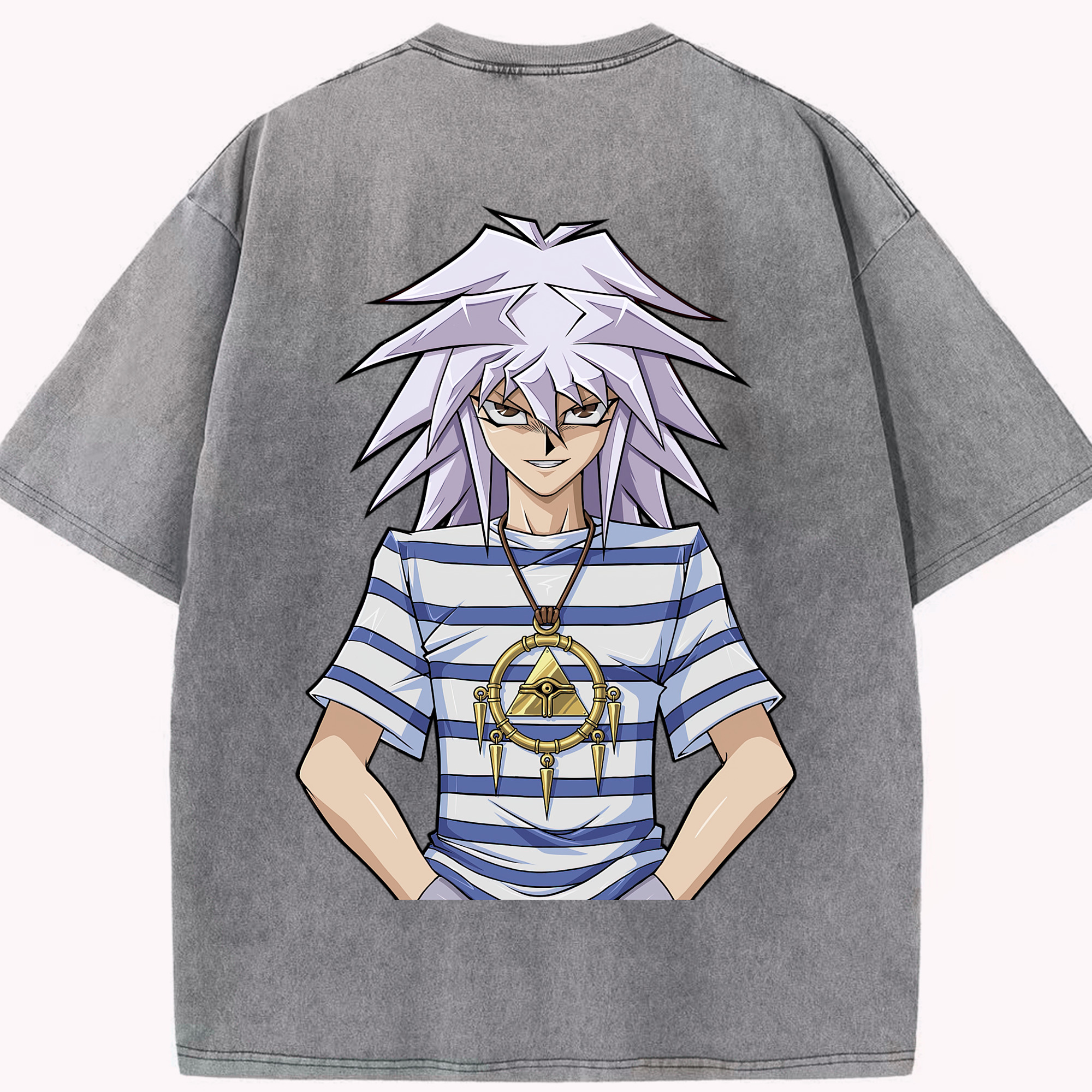 （画像用） 遊☆戯☆王 Yu-Gi-Oh! 綿100% ヴィンテージ風 半袖Tシャツ（背面プリント）