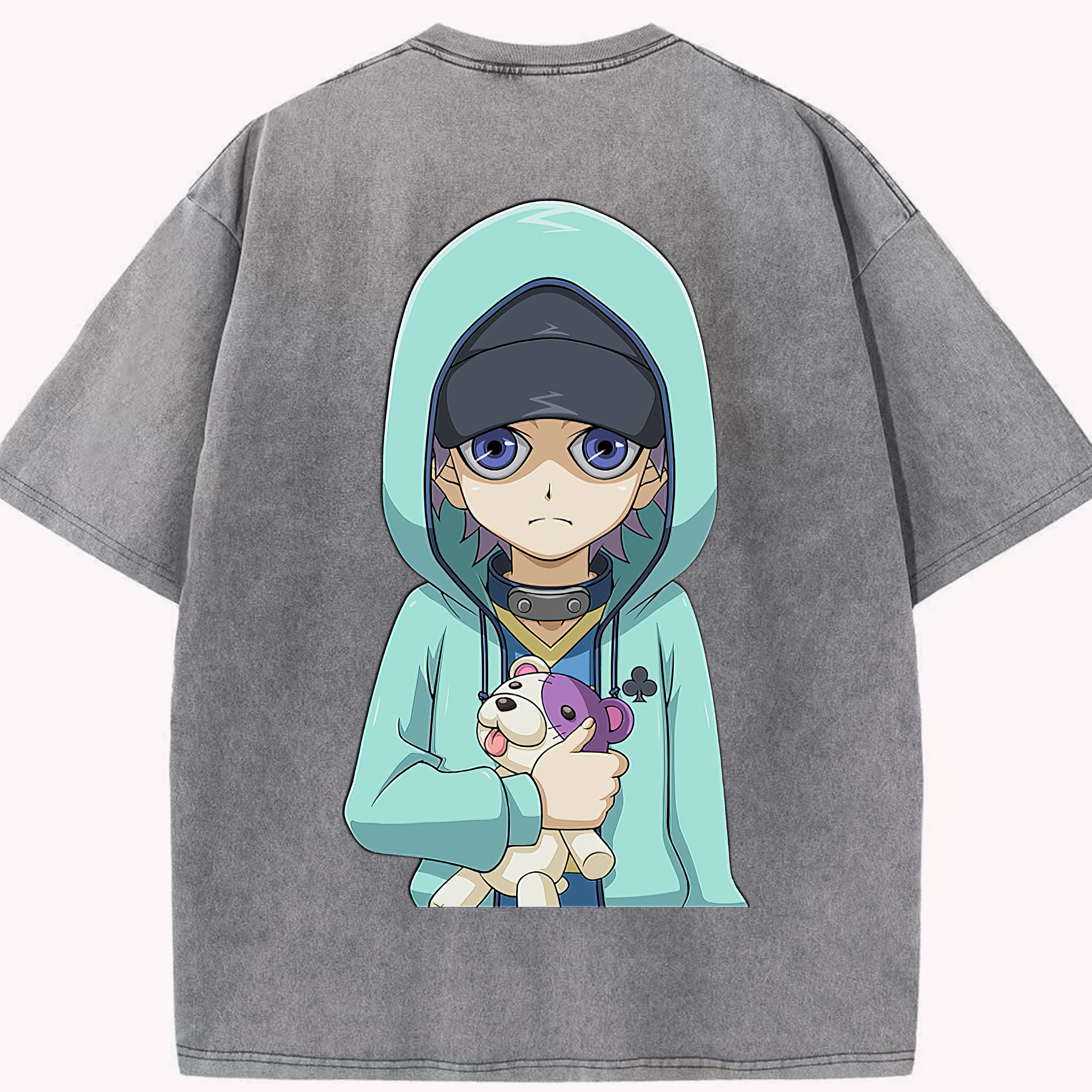 （画像用） 遊☆戯☆王 Yu-Gi-Oh! 綿100% ヴィンテージ風 半袖Tシャツ（背面プリント）
