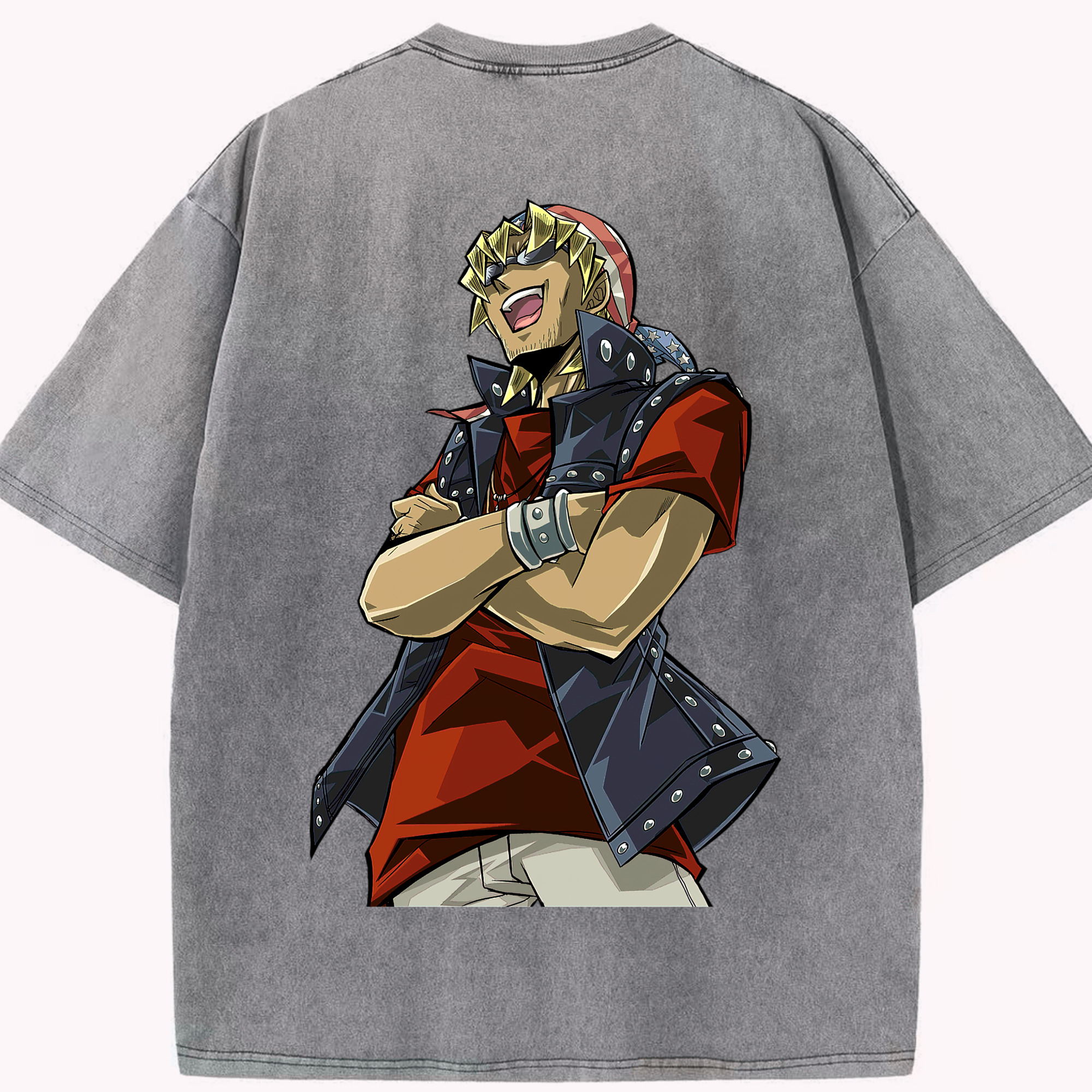 （画像用） 遊☆戯☆王 Yu-Gi-Oh! 綿100% ヴィンテージ風 半袖Tシャツ（背面プリント）