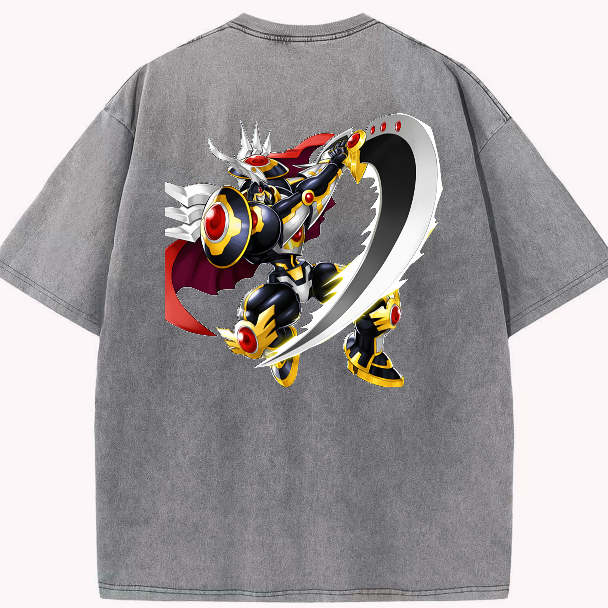 （画像用） 遊☆戯☆王 Yu-Gi-Oh! 綿100% ヴィンテージ風 半袖Tシャツ（背面プリント）
