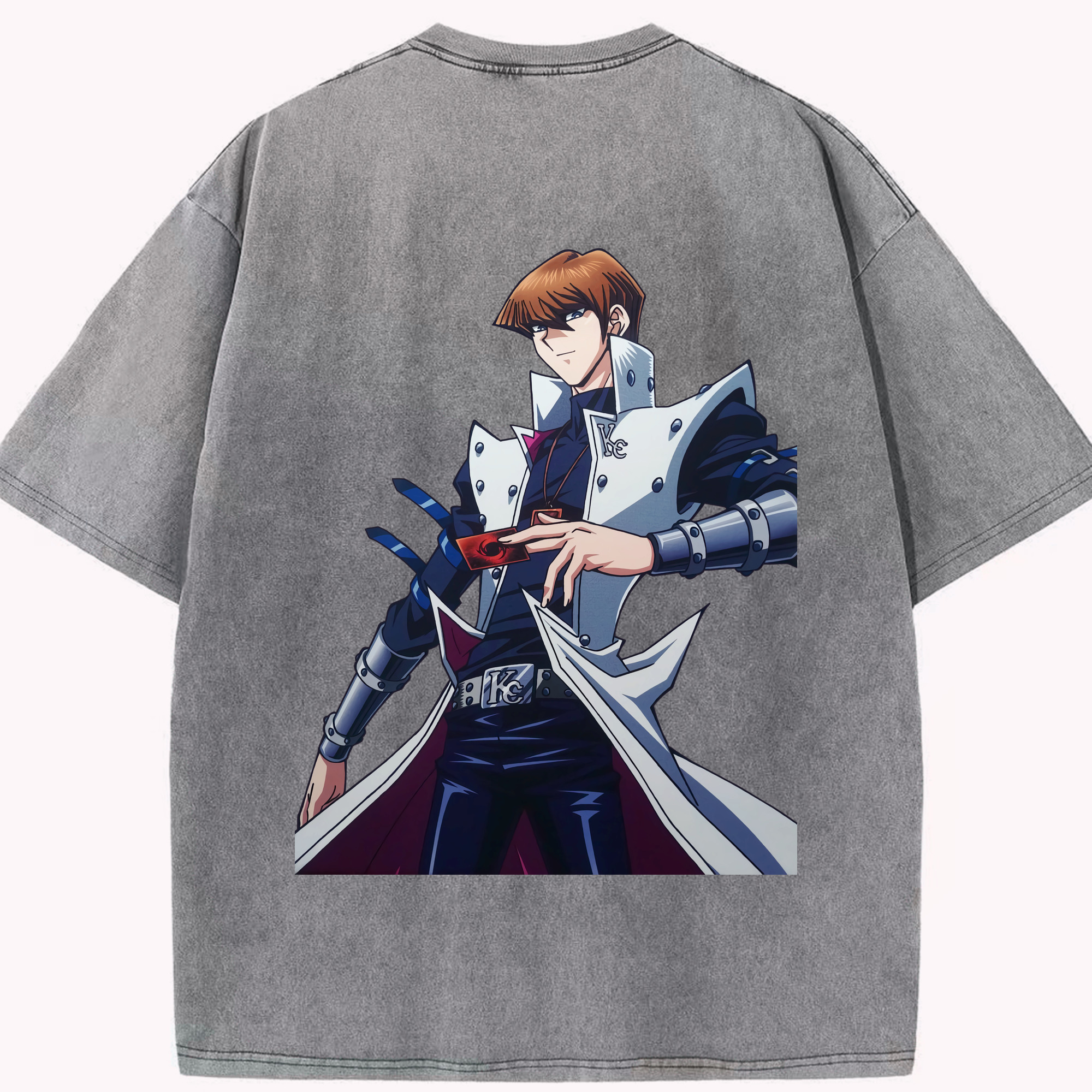 （画像用） 遊☆戯☆王 Yu-Gi-Oh! 綿100% ヴィンテージ風 半袖Tシャツ（背面プリント）