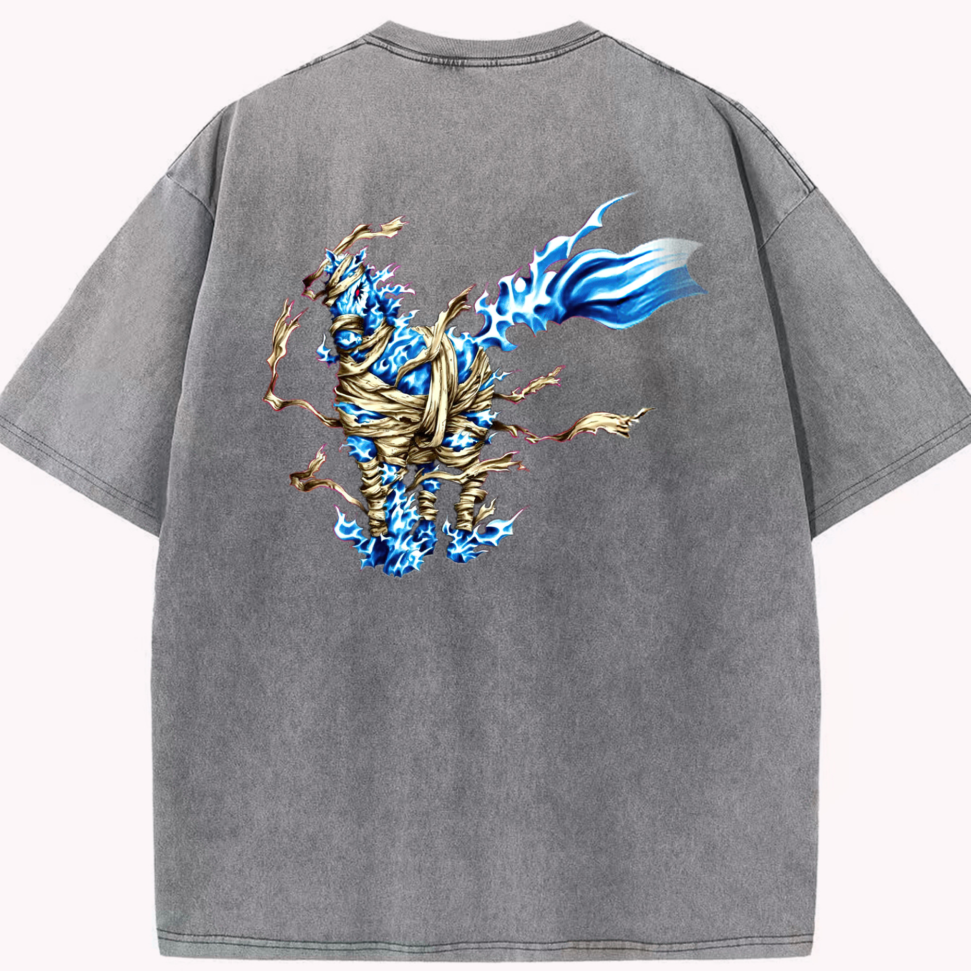 （画像用） 遊☆戯☆王 Yu-Gi-Oh! 綿100% ヴィンテージ風 半袖Tシャツ（背面プリント）