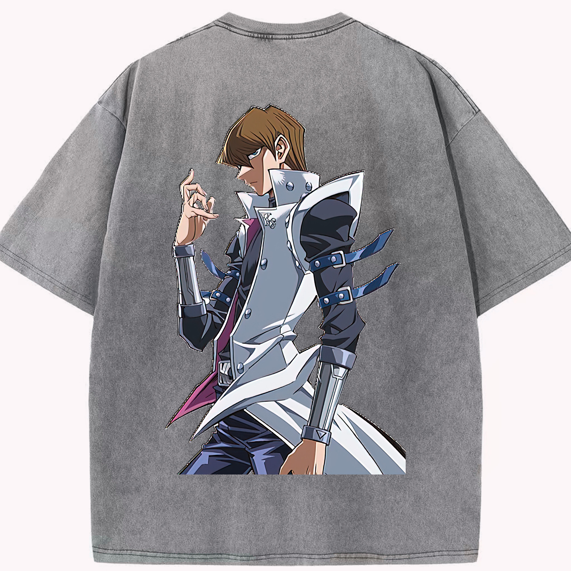 （画像用） 遊☆戯☆王 Yu-Gi-Oh! 綿100% ヴィンテージ風 半袖Tシャツ（背面プリント）