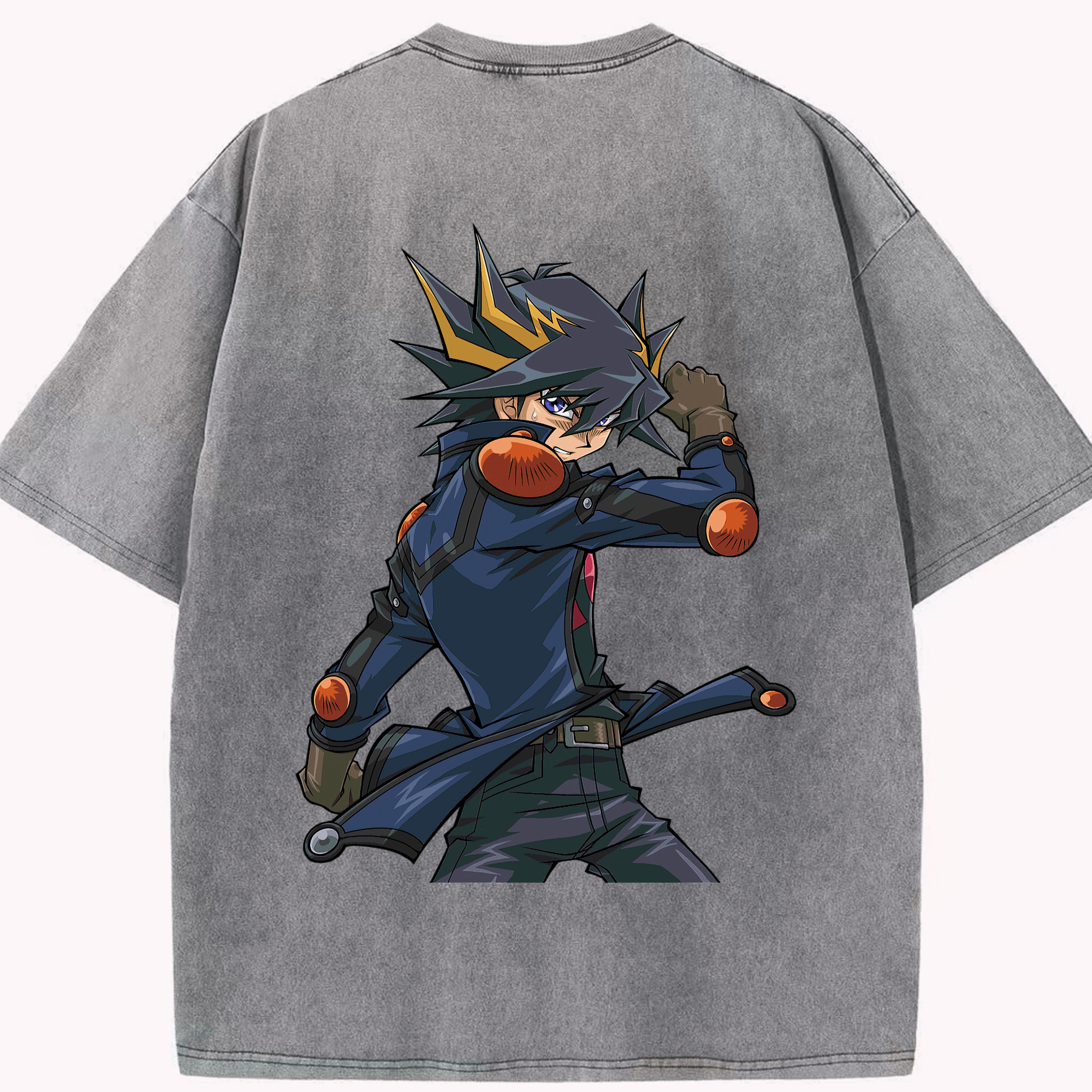 （画像用） 遊☆戯☆王 Yu-Gi-Oh! 綿100% ヴィンテージ風 半袖Tシャツ（背面プリント）