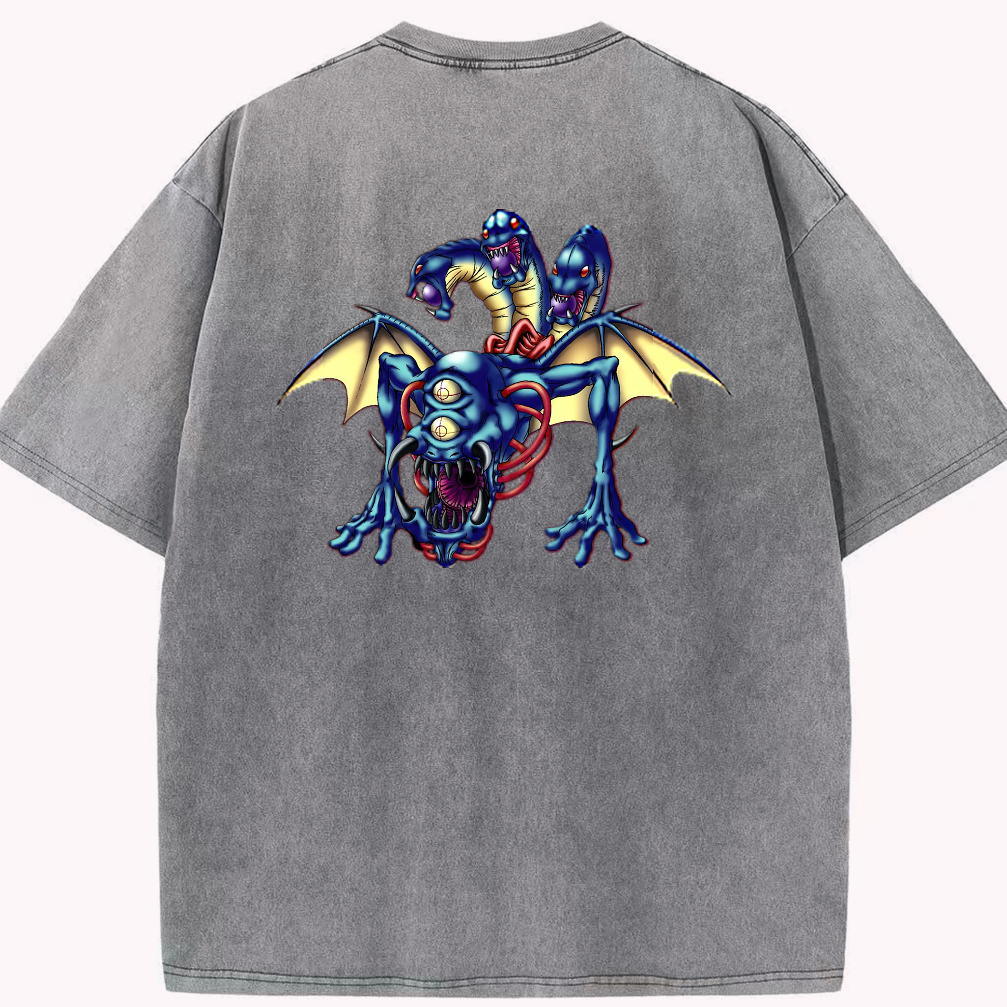 （画像用） 遊☆戯☆王 Yu-Gi-Oh! 綿100% ヴィンテージ風 半袖Tシャツ（背面プリント）